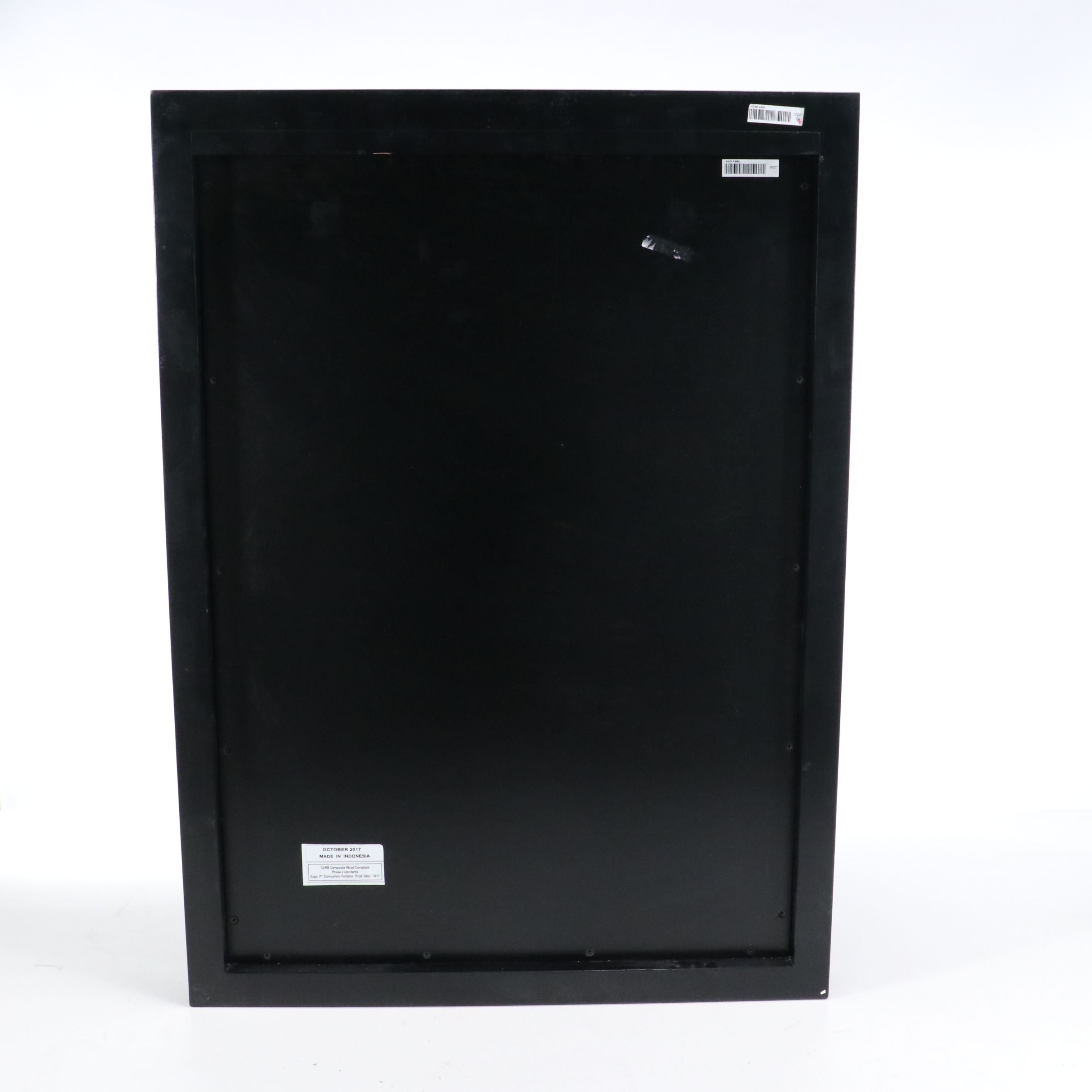 Contemporary Black-Painted Wood Framed Vanity Mirror