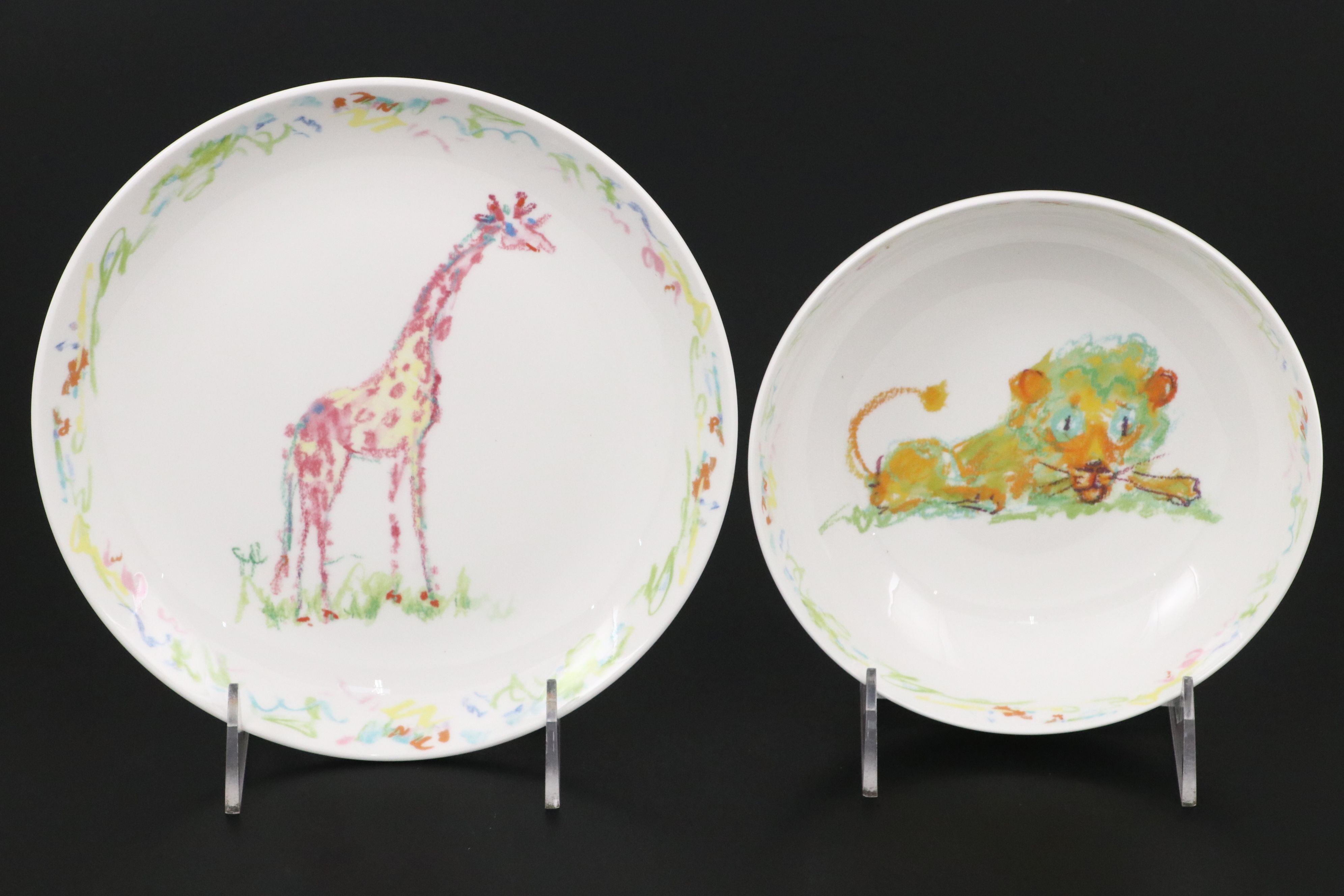 Tiffany & Co. "Tiffany Jungle" Children's Three-Piece Porcelain Set, 2002