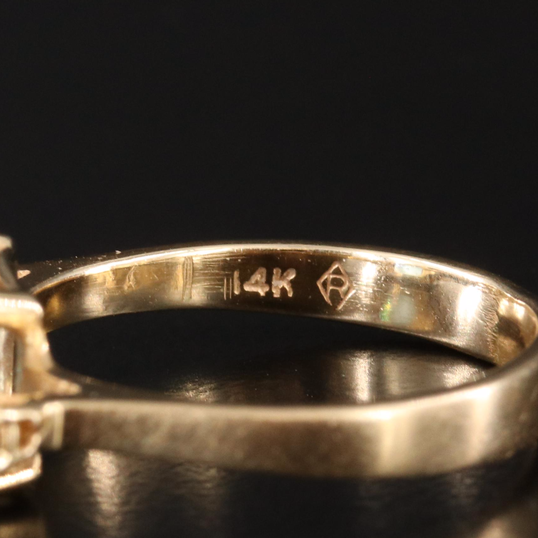 14K Blue Topaz and Diamond Ring