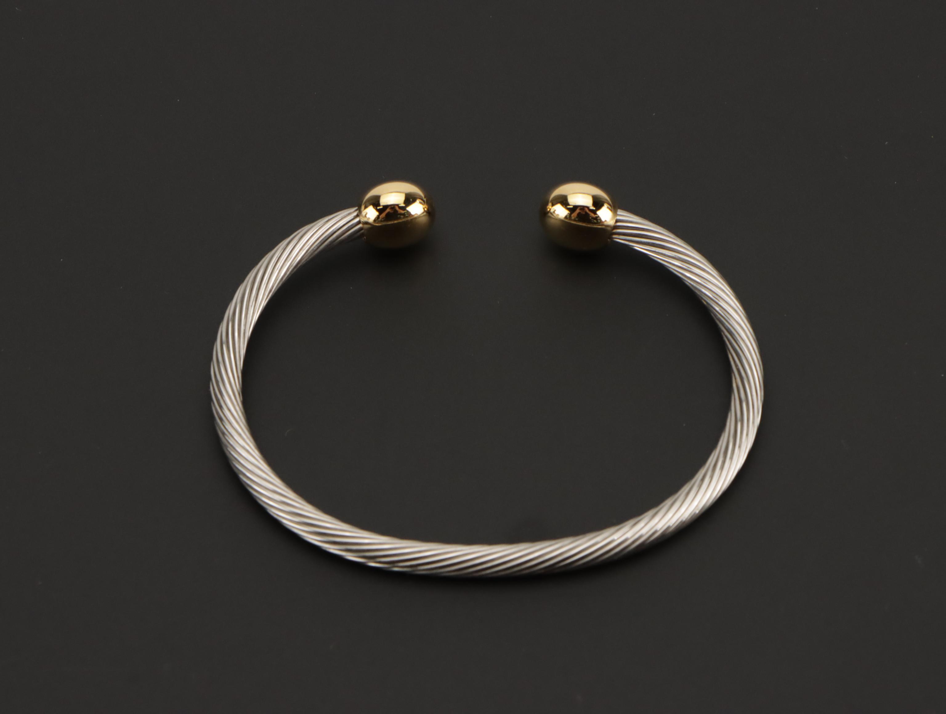 Q RAY Ionized Balance Cuff Bracelet and Other Cufflinks, With Boxes