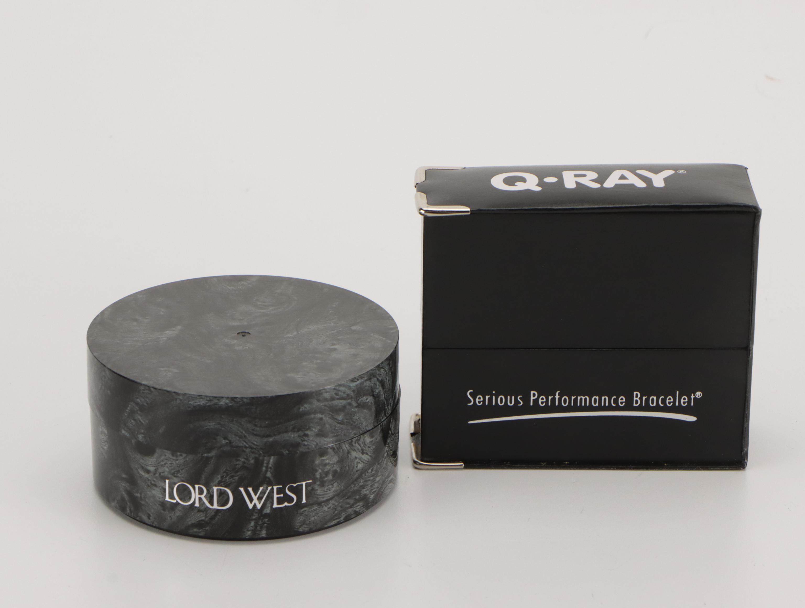 Q RAY Ionized Balance Cuff Bracelet and Other Cufflinks, With Boxes