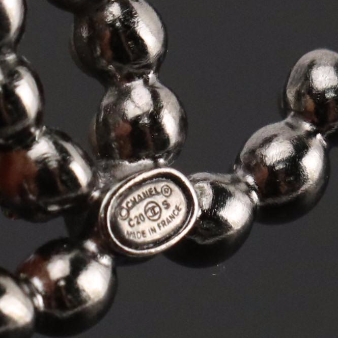 Chanel CC Crystal Stud Earrings