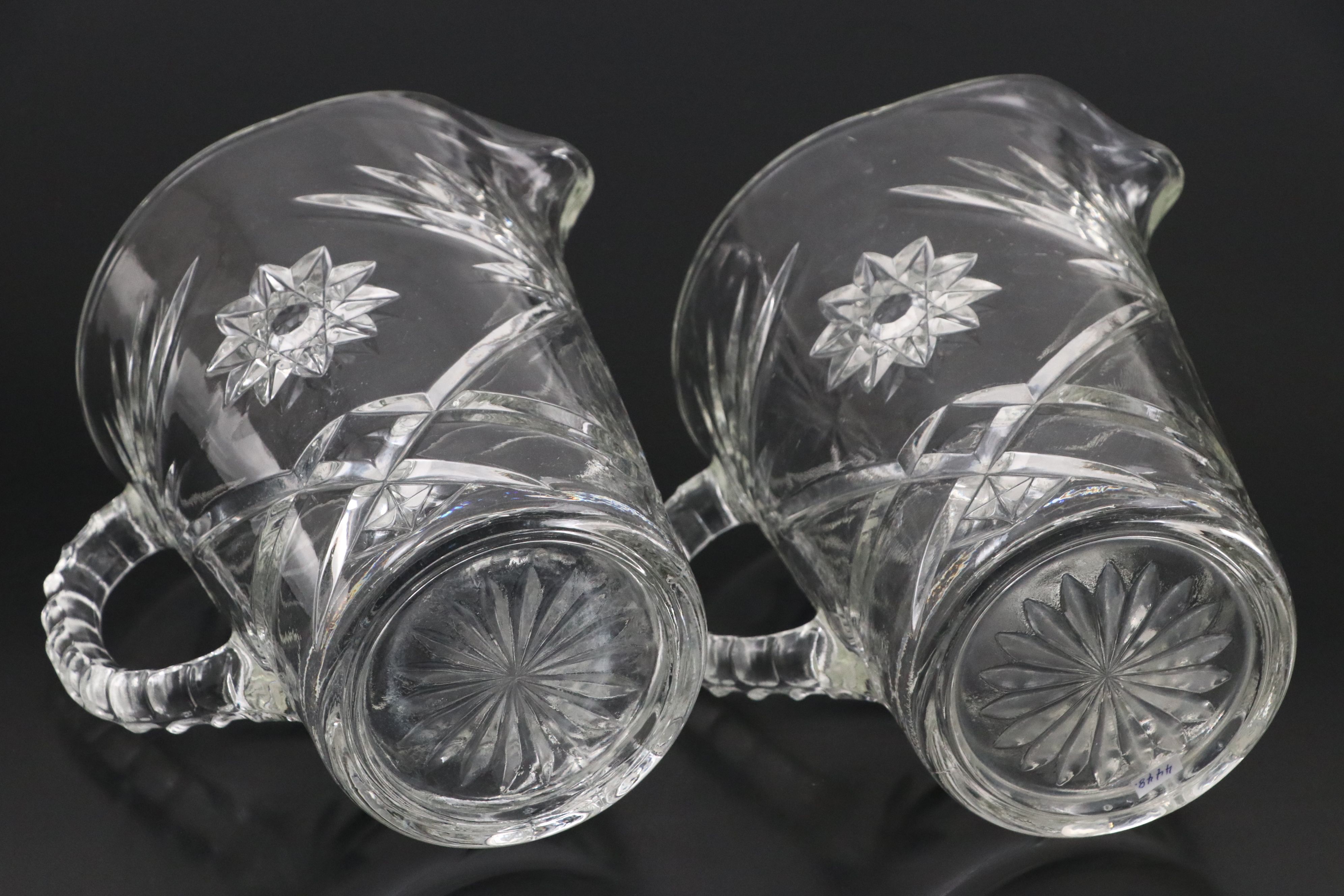 Anchor Hocking "Star of David" with Other Glass Pitchers and Table Accessories