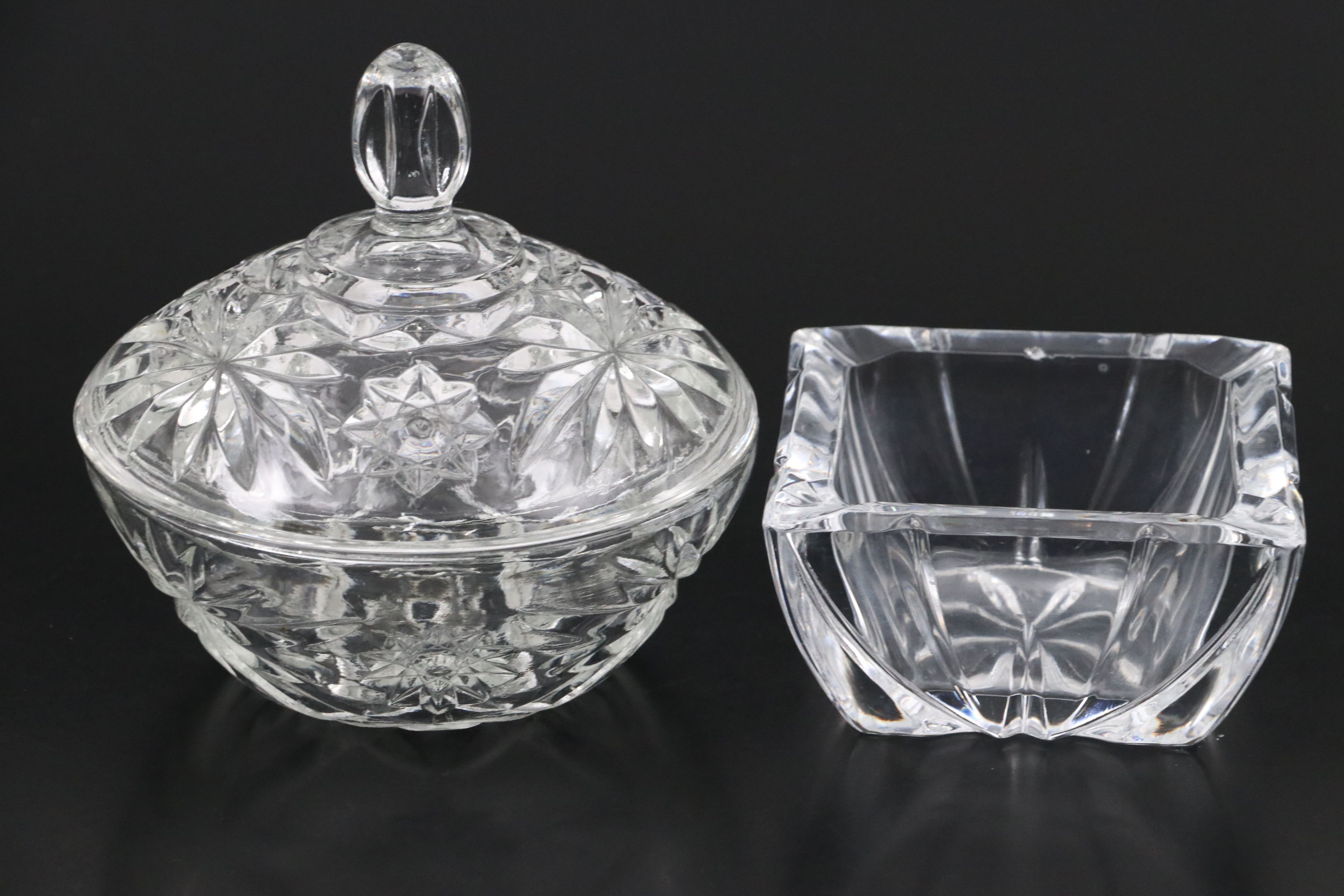 Anchor Hocking "Star of David" with Other Glass Pitchers and Table Accessories