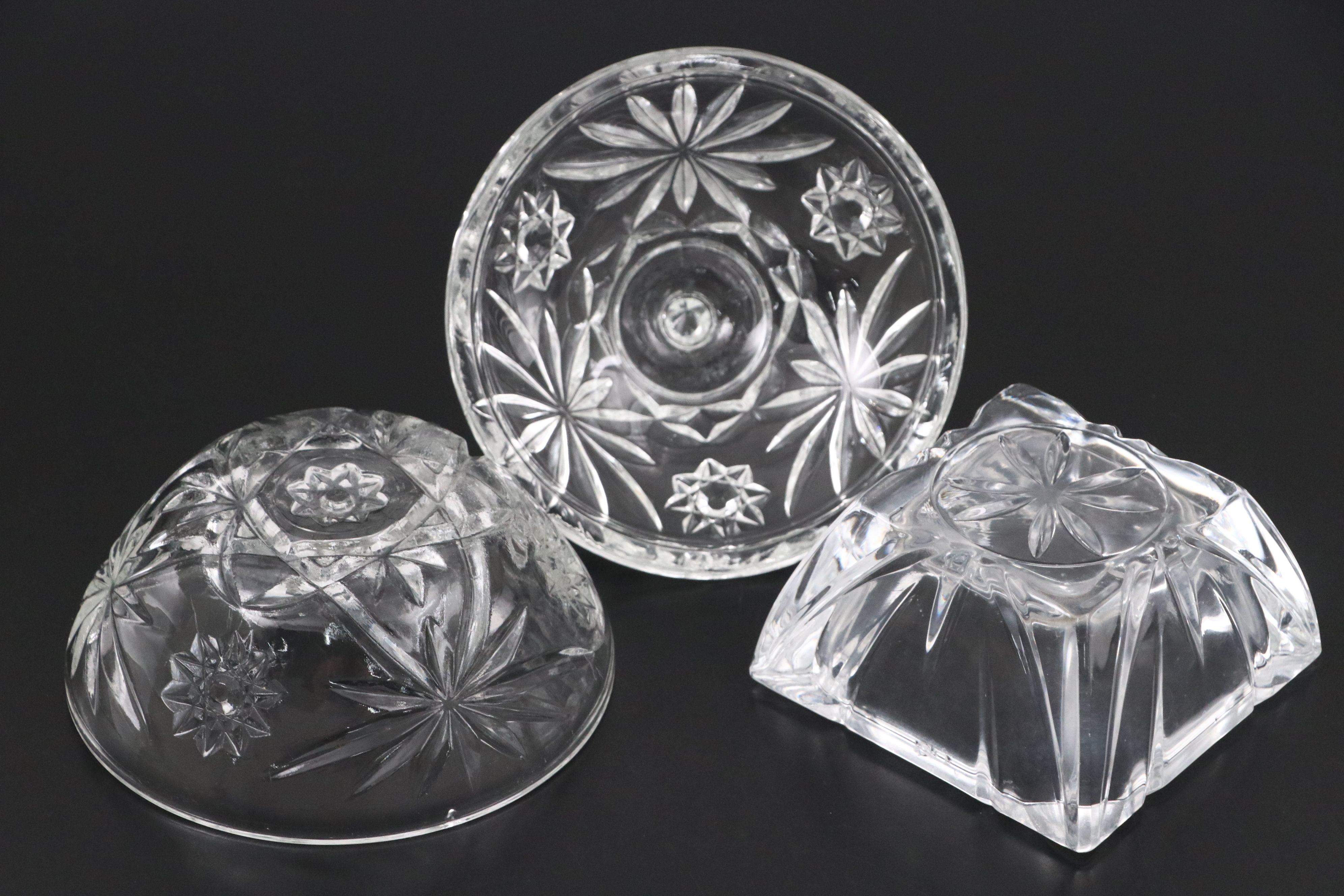 Anchor Hocking "Star of David" with Other Glass Pitchers and Table Accessories