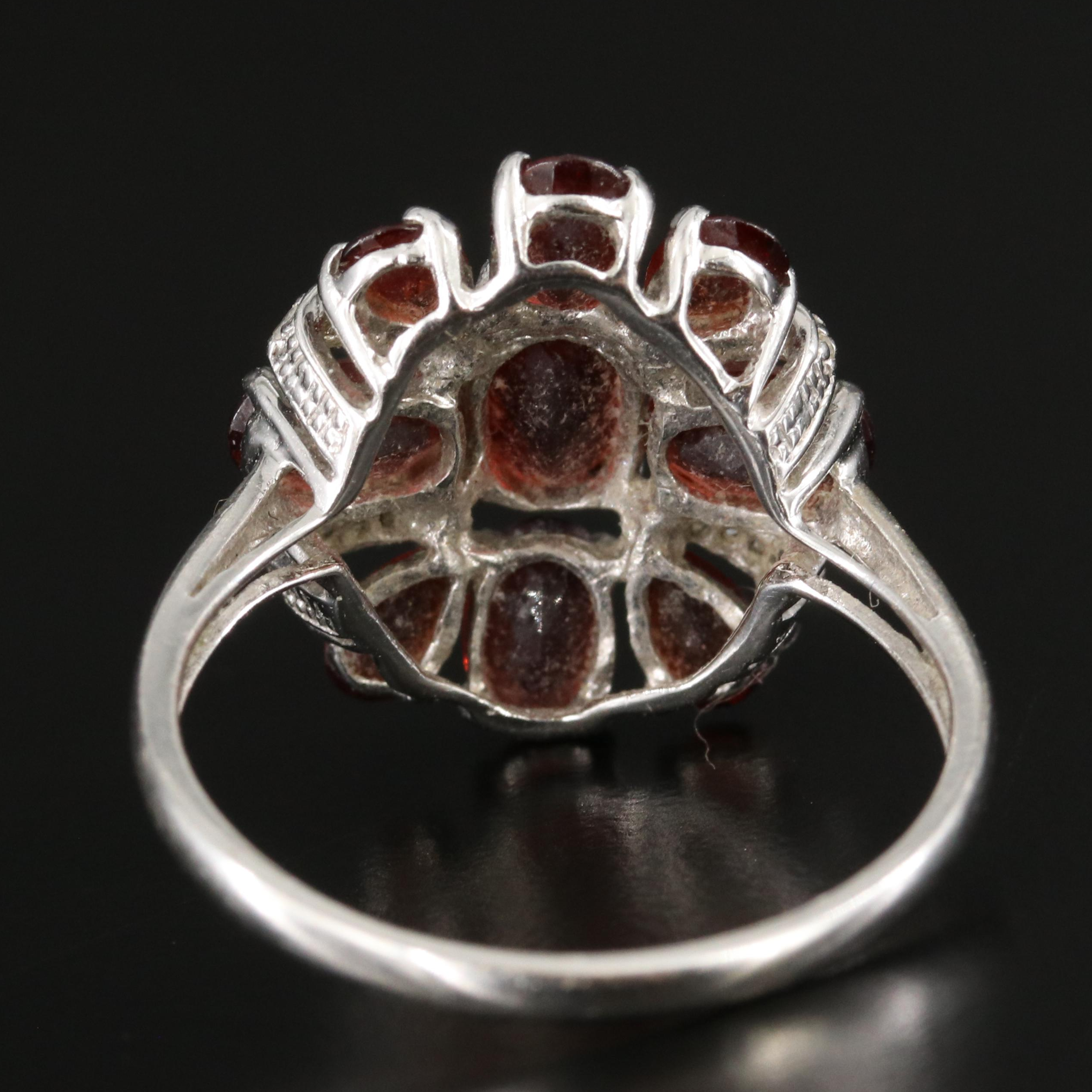 14K Garnet and Diamond Ring