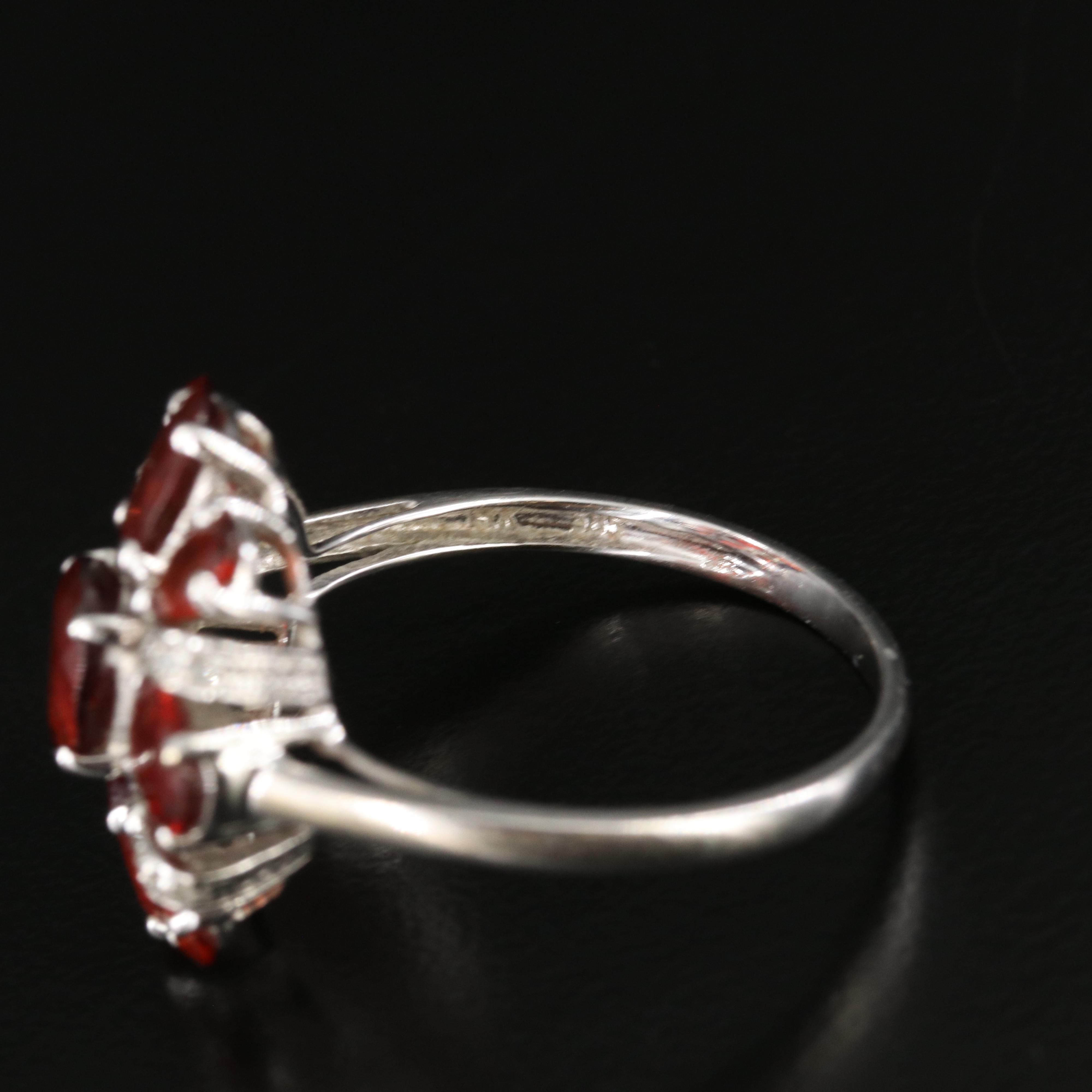 14K Garnet and Diamond Ring