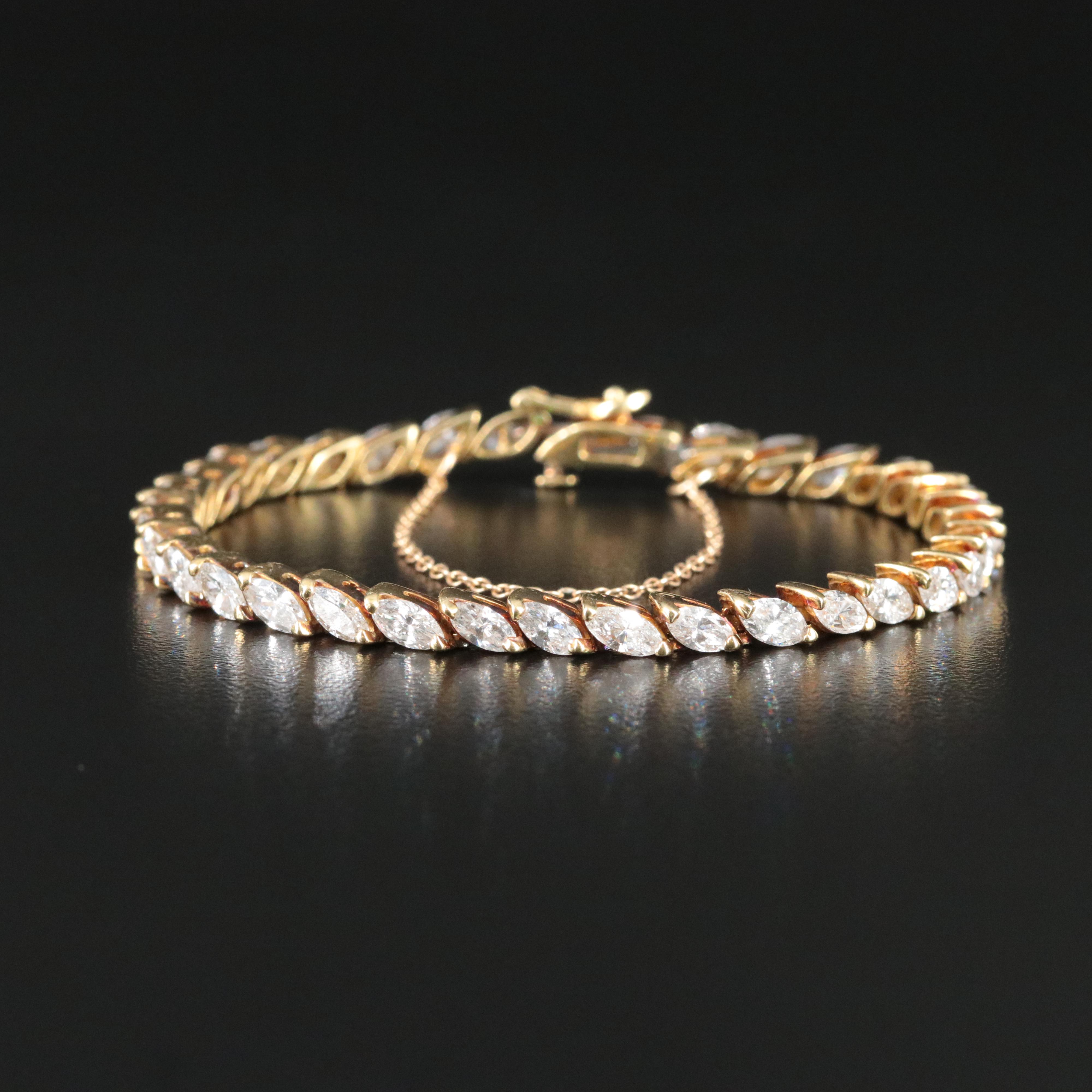 18K 6.14 CTW Diamond Line Bracelet