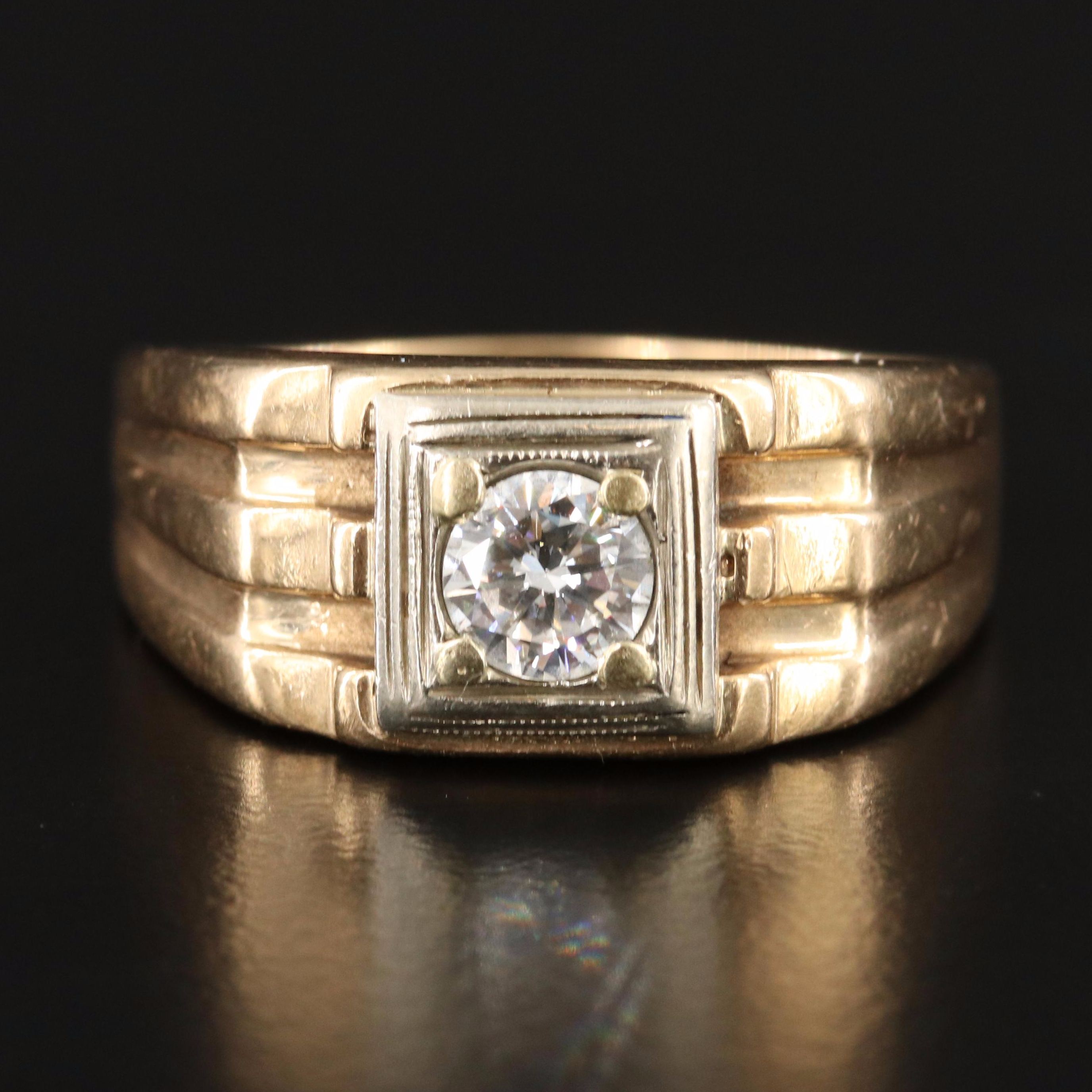 14K 0.46 CT Diamond Solitaire Ring