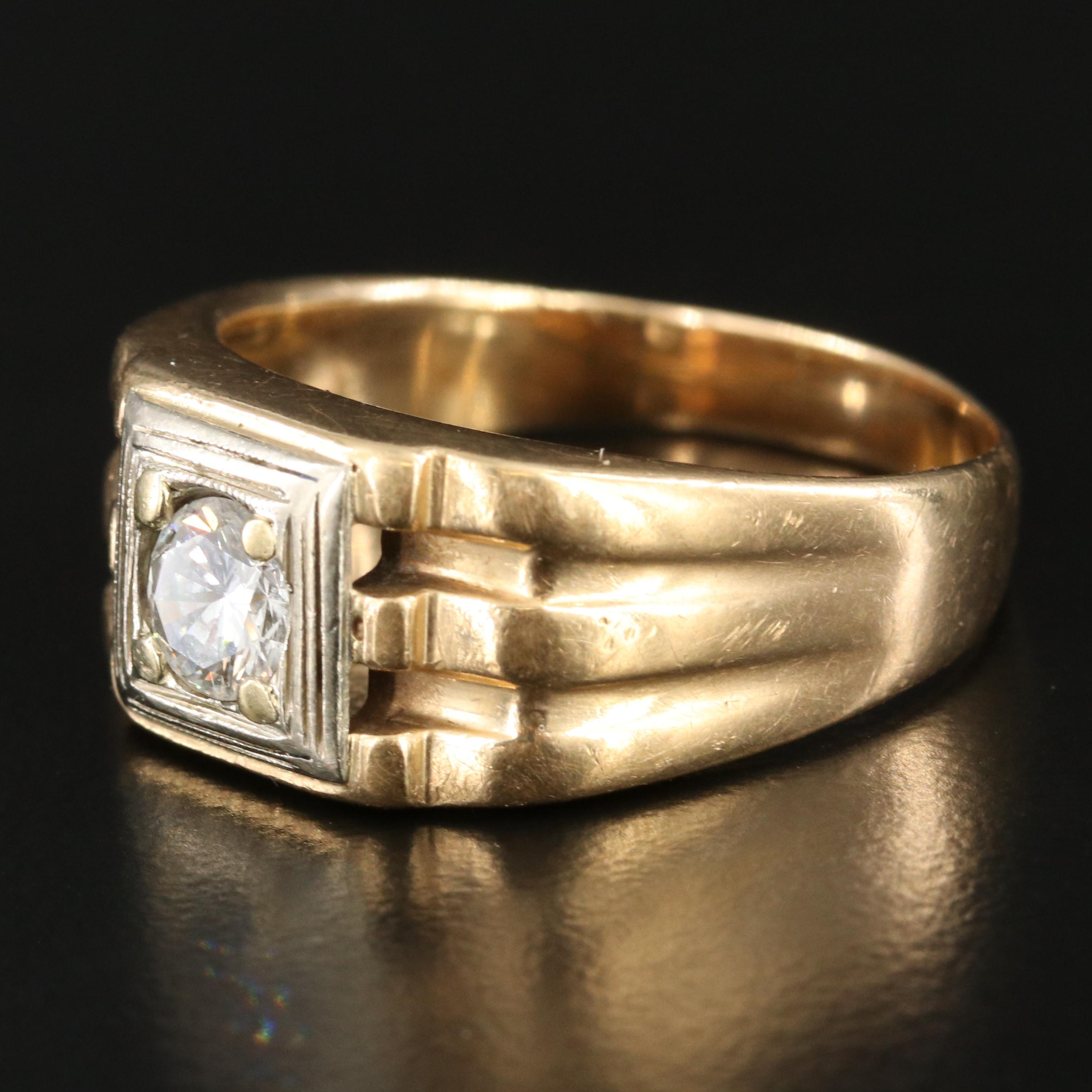 14K 0.46 CT Diamond Solitaire Ring