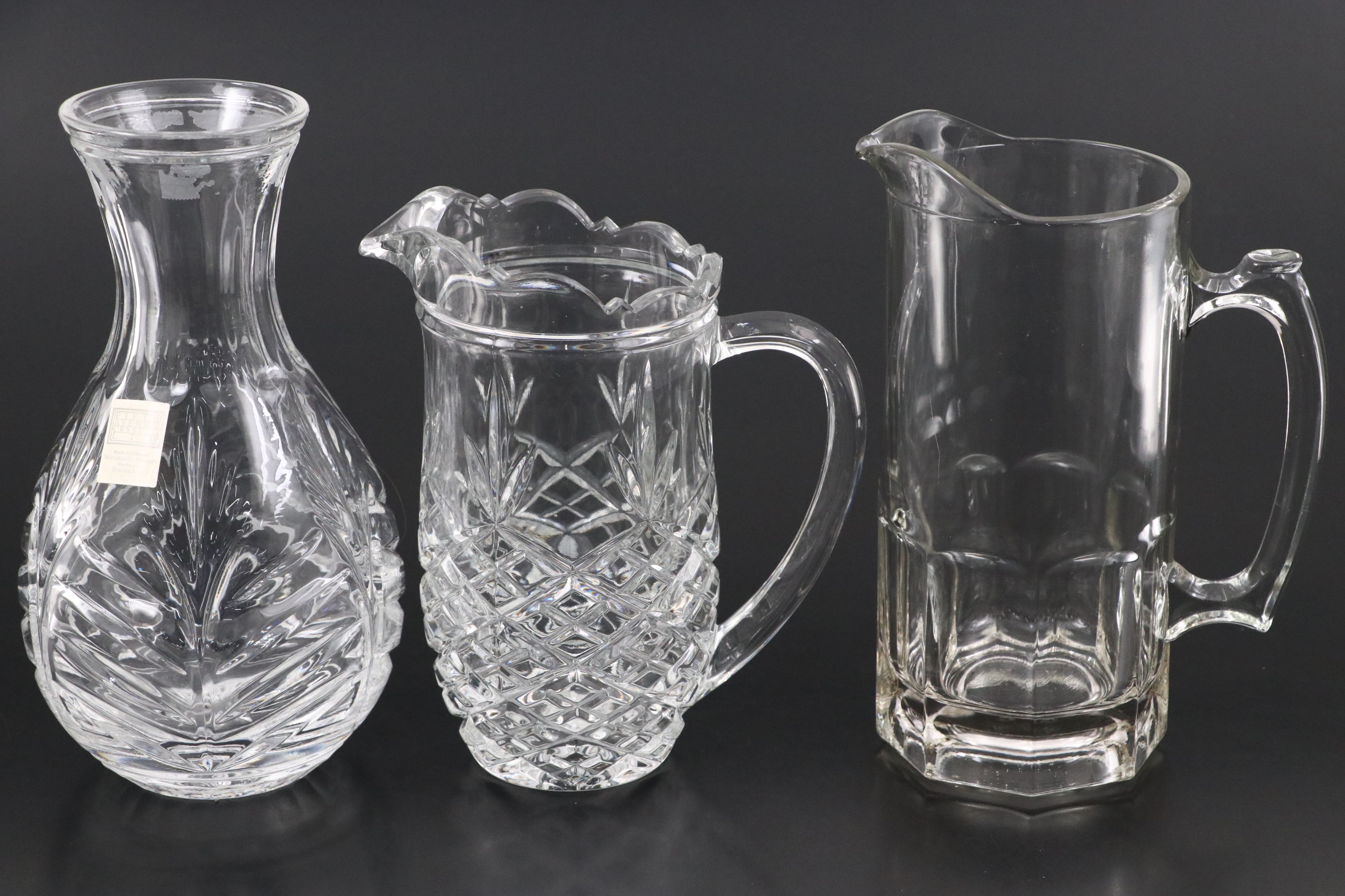 Fifth Avenue Crystal Carafe with Other Pitchers and Bowls