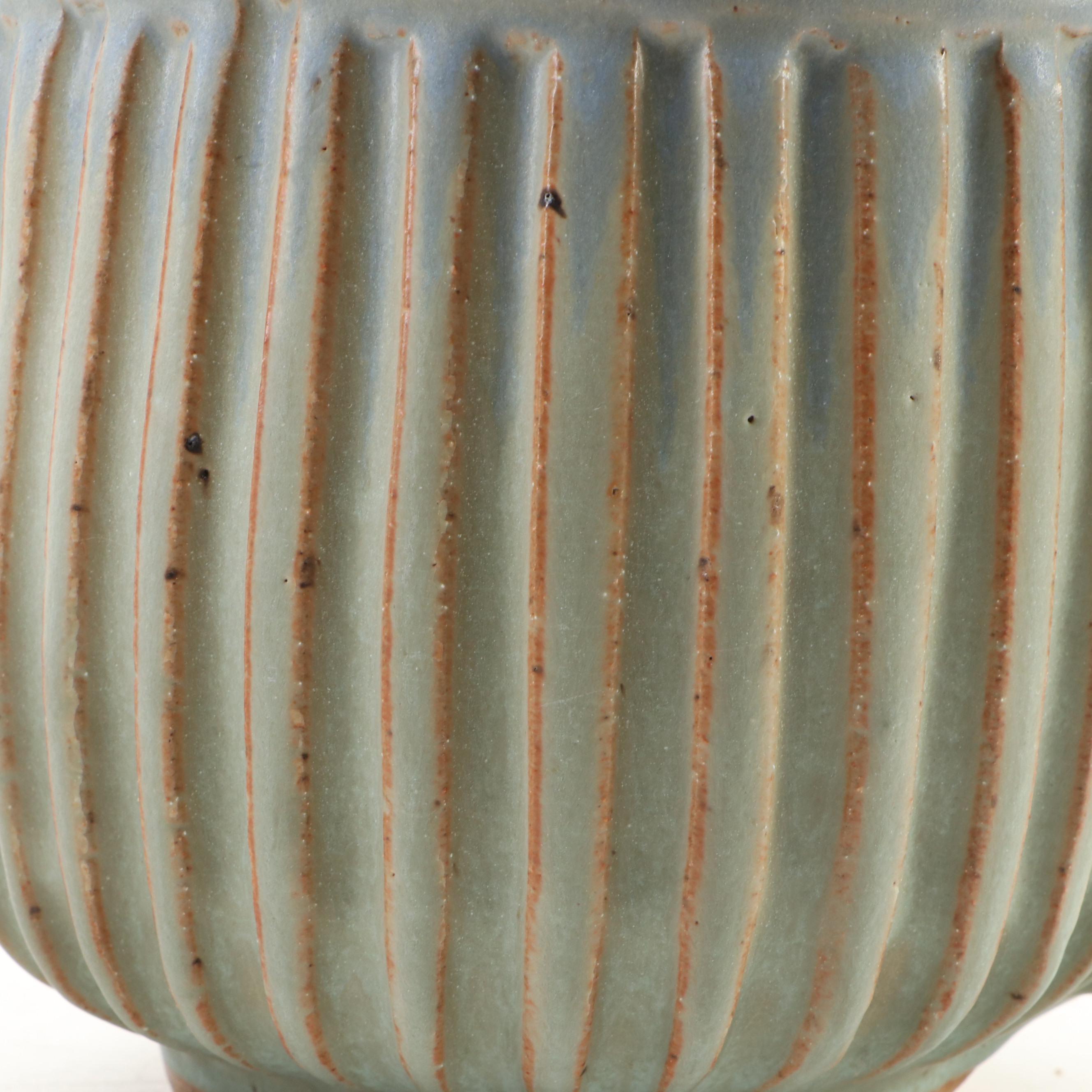 Dick Overman Stoneware Ribbed Pitchers