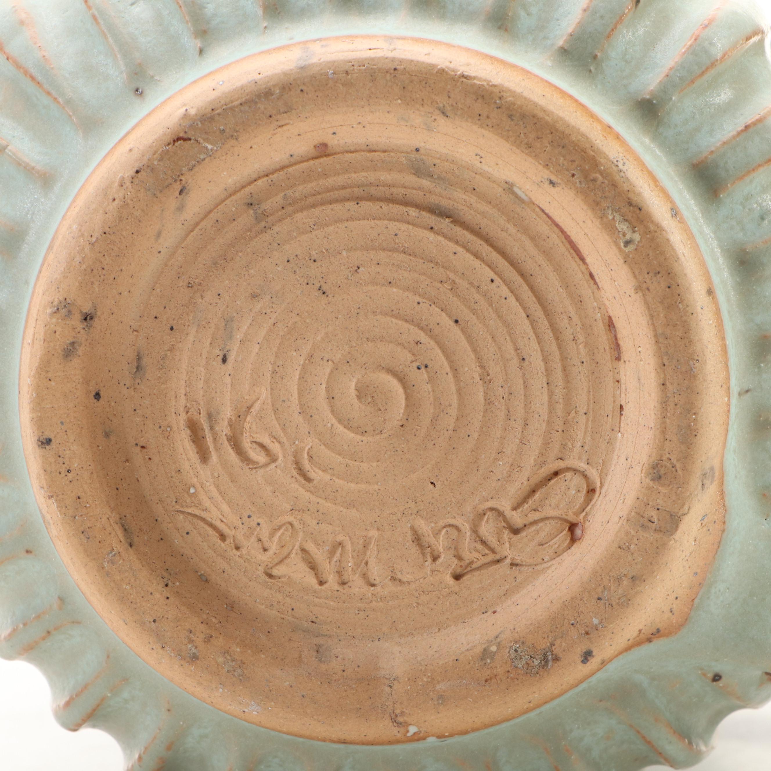 Dick Overman Stoneware Ribbed Pitchers