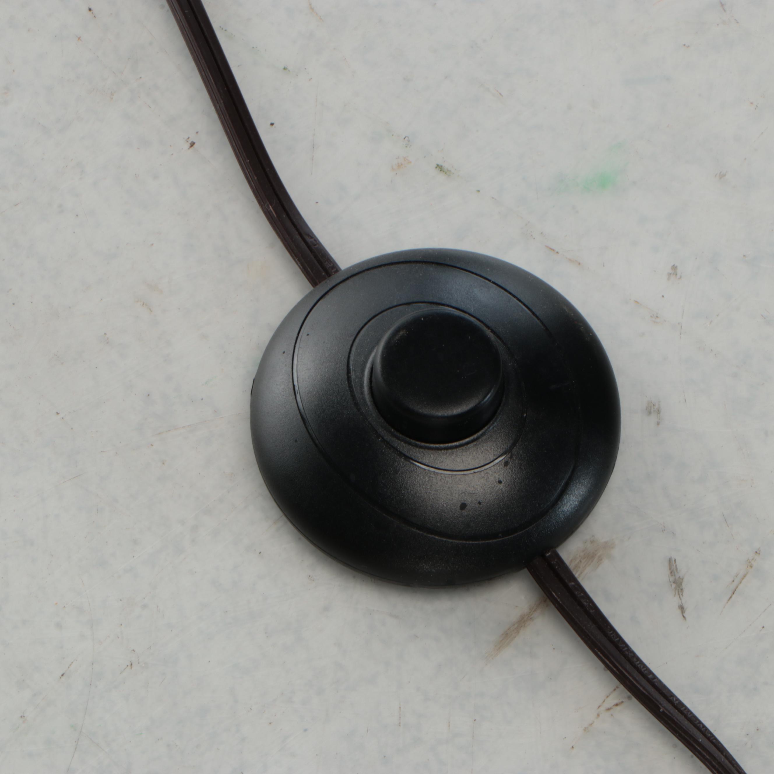 Contemporary Four-Stem Floor Lamp with Alabaster Glass Shades