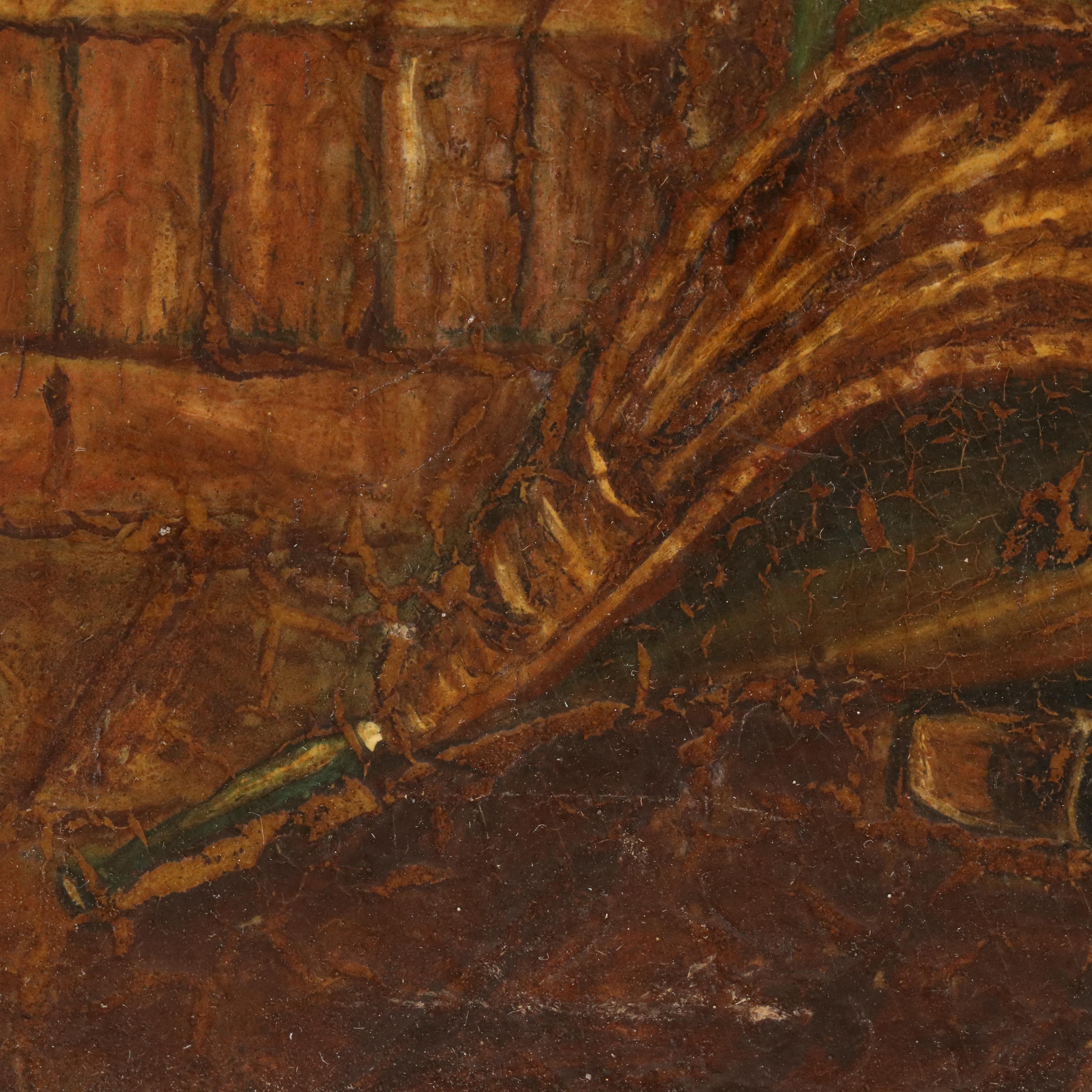 Antique Caricature Oil Portrait of Woman With Bellows "Miss Jim-Ima Crow"