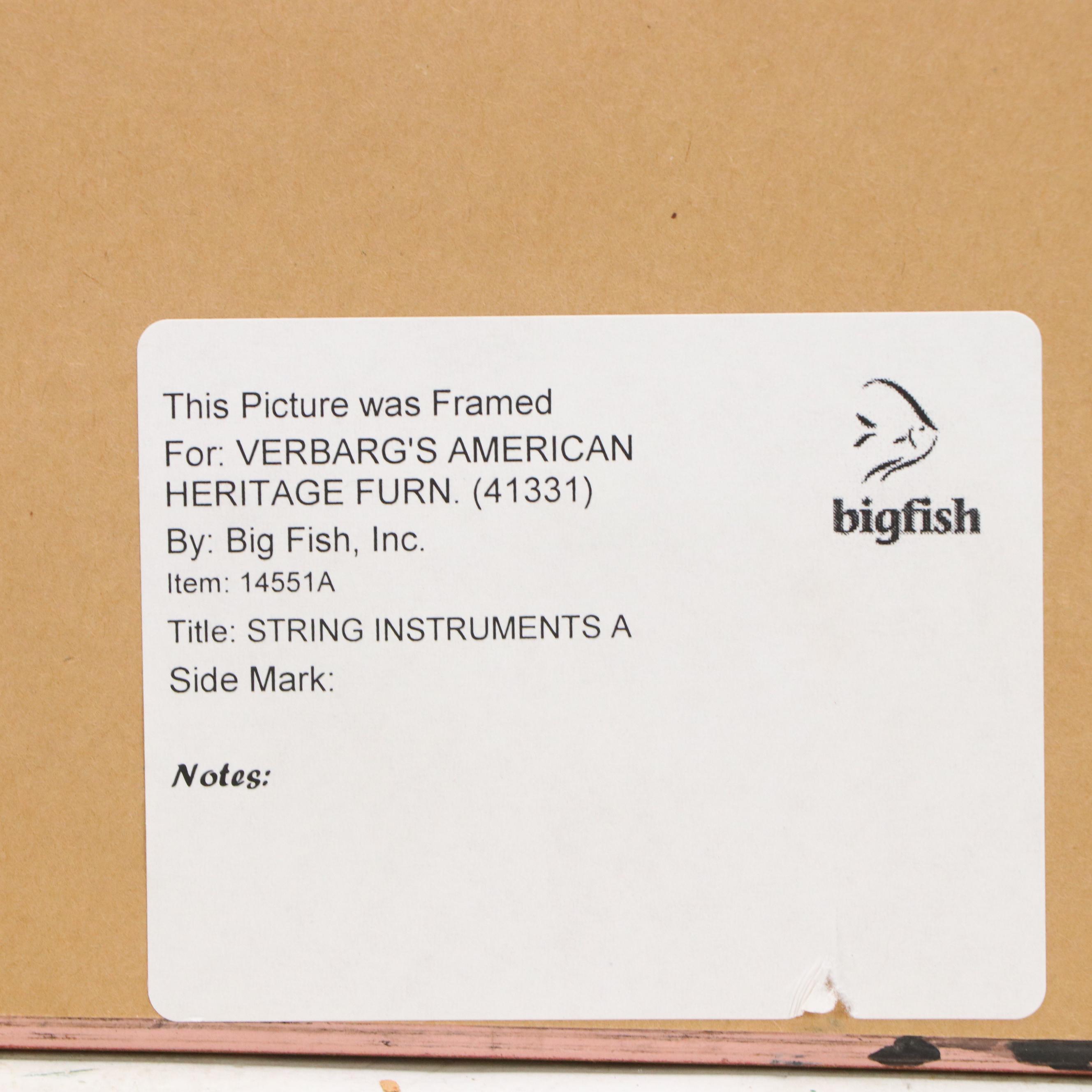 Big Fish, Inc. Giclée "String Instruments A," 21st Century