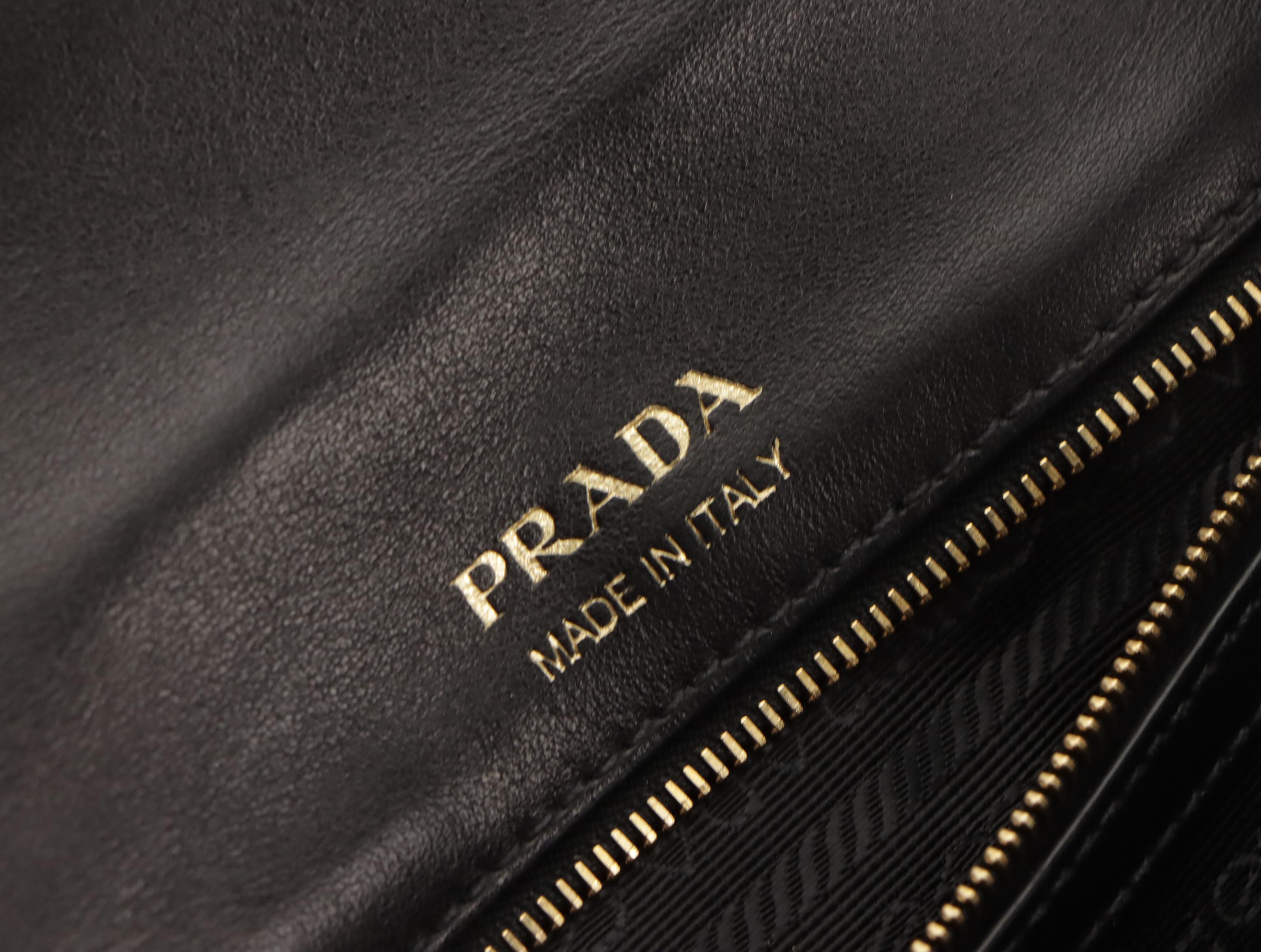 Prada City Ribbon Crossbody Bag in Colorblock Calfskin Leather