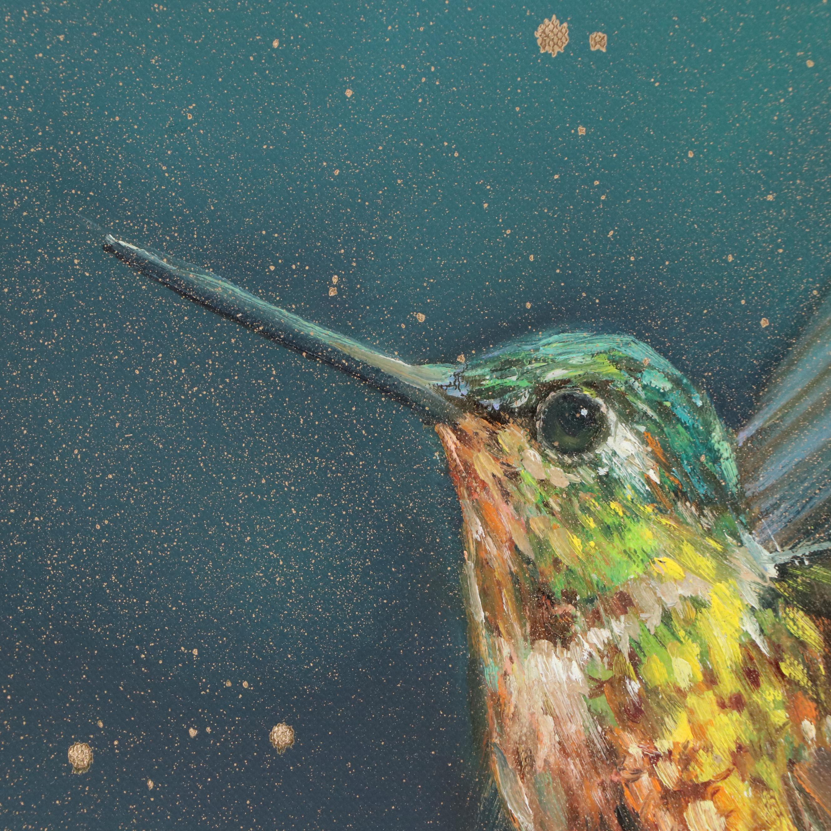 Inga Kovalenko Oil Painting of a Hummingbird, 2025