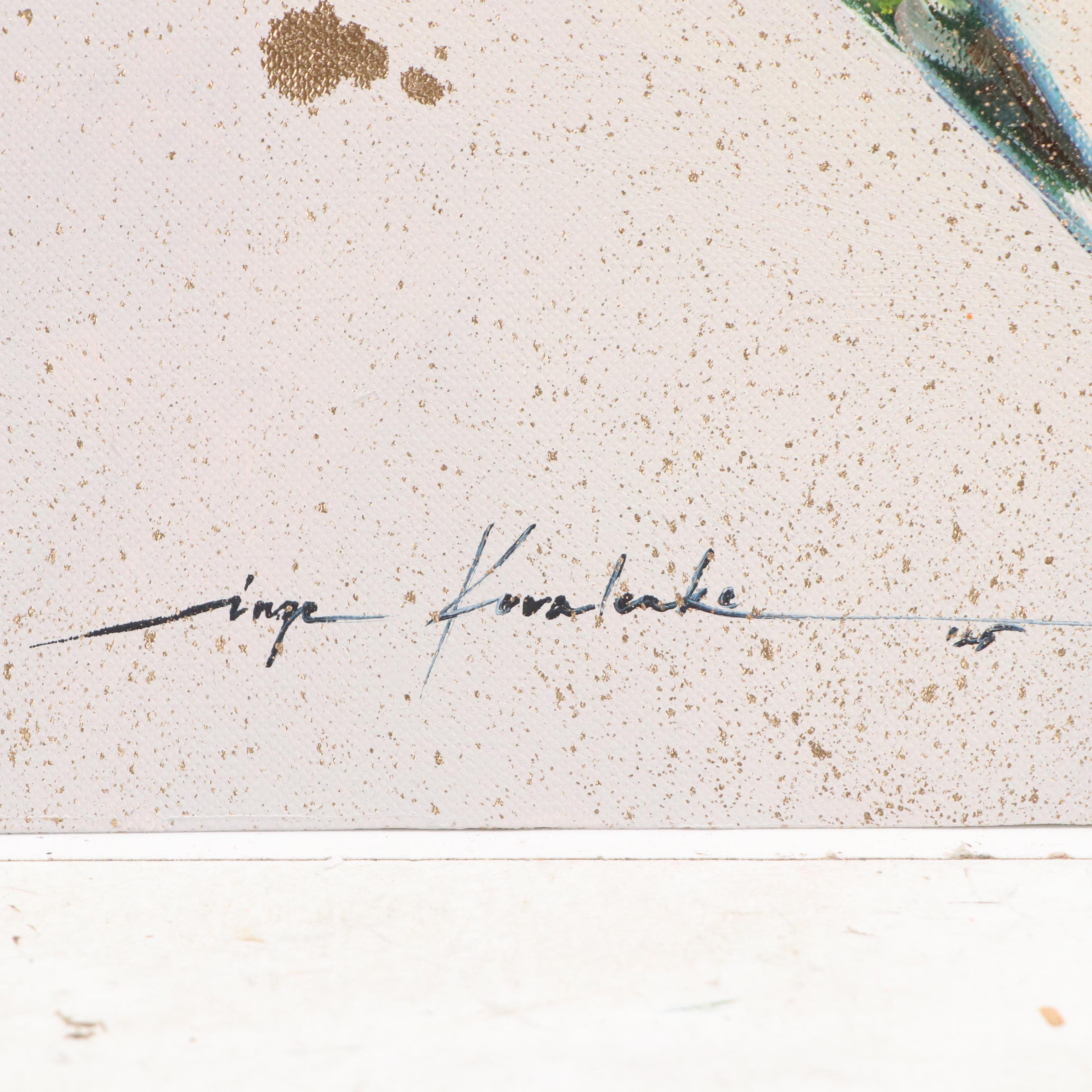 Inga Kovalenko Oil Painting of Hummingbird, 2025