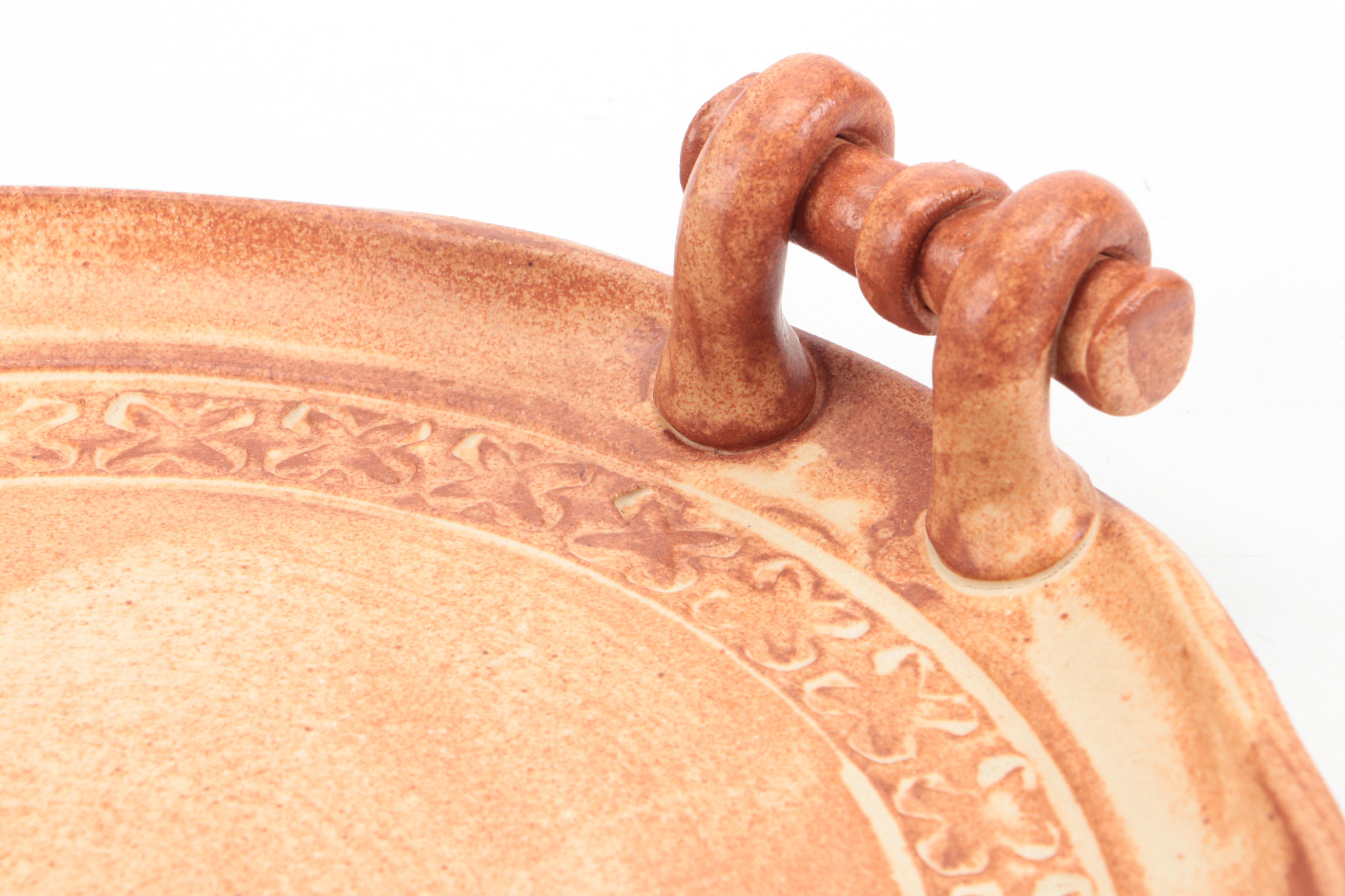 Art Pottery Teapot and Platter