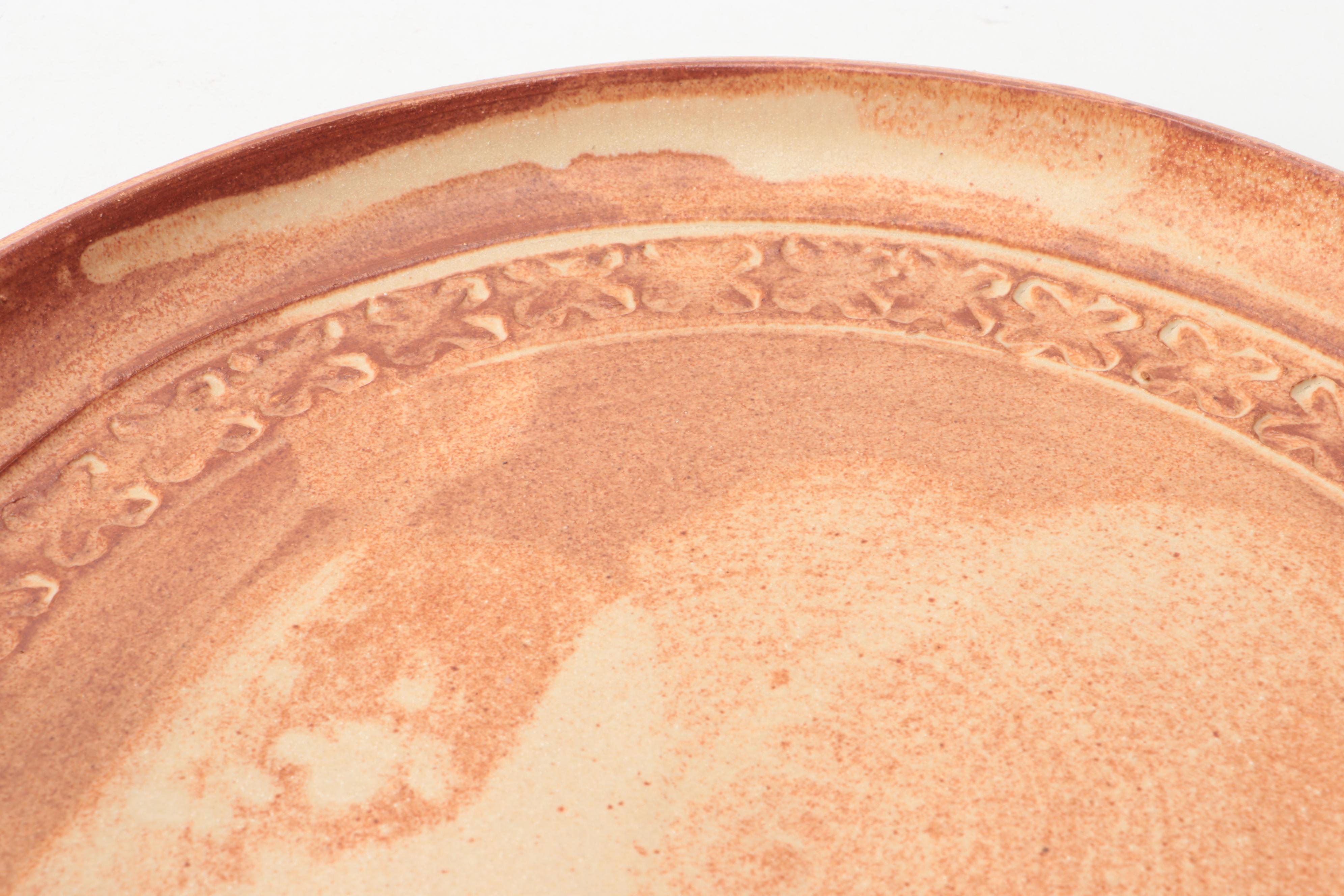 Art Pottery Teapot and Platter