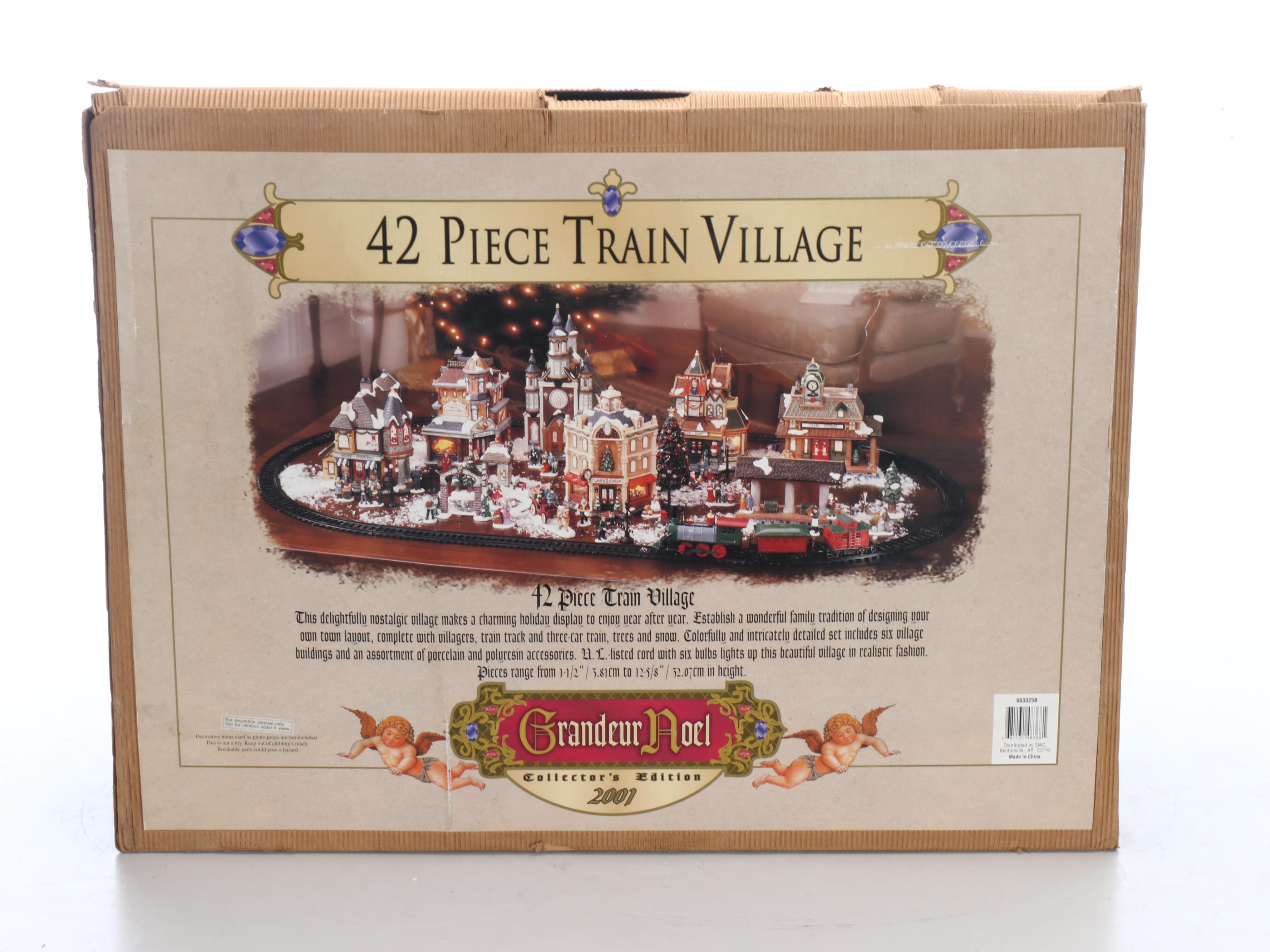 Grandeur Noel "42 Piece Train Village" Christmas Tabletop Décor, 2007