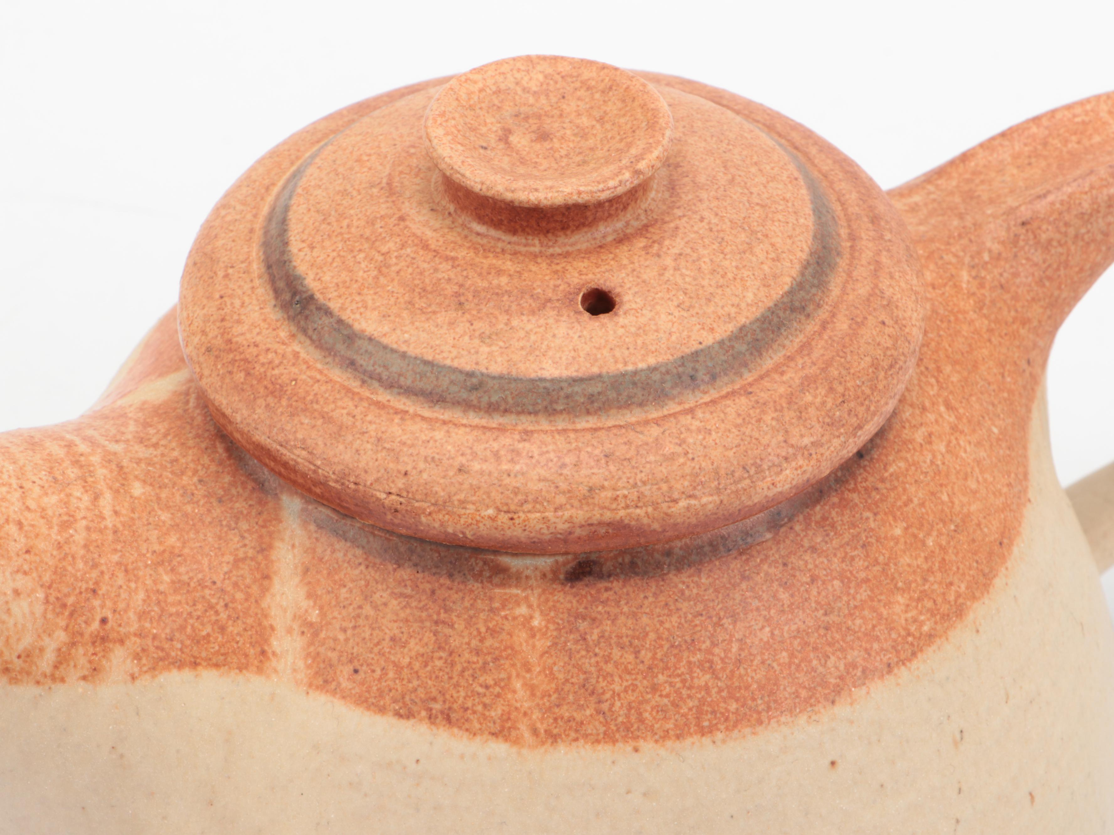 Art Pottery Teapot and Platter