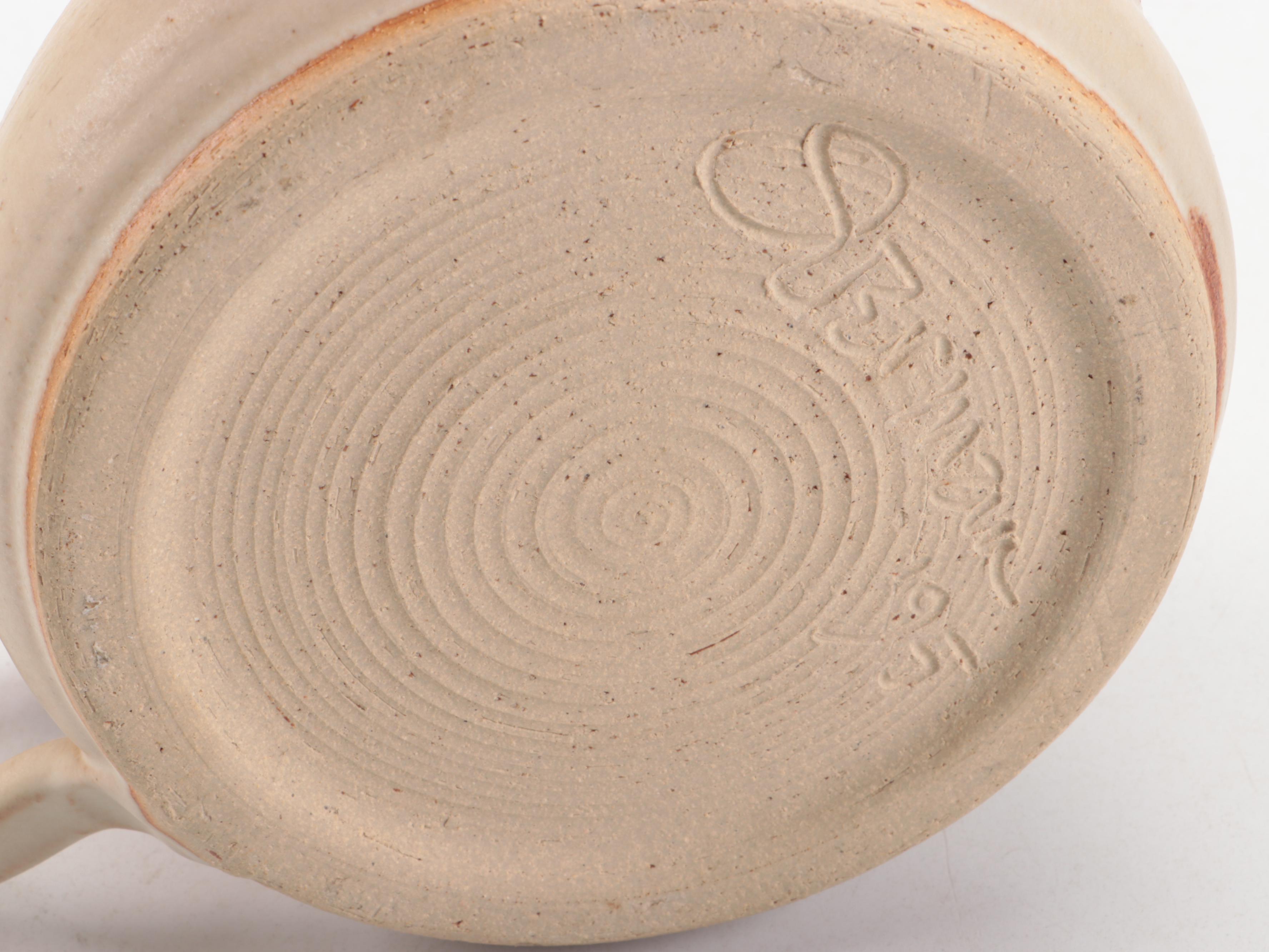 Art Pottery Teapot and Platter