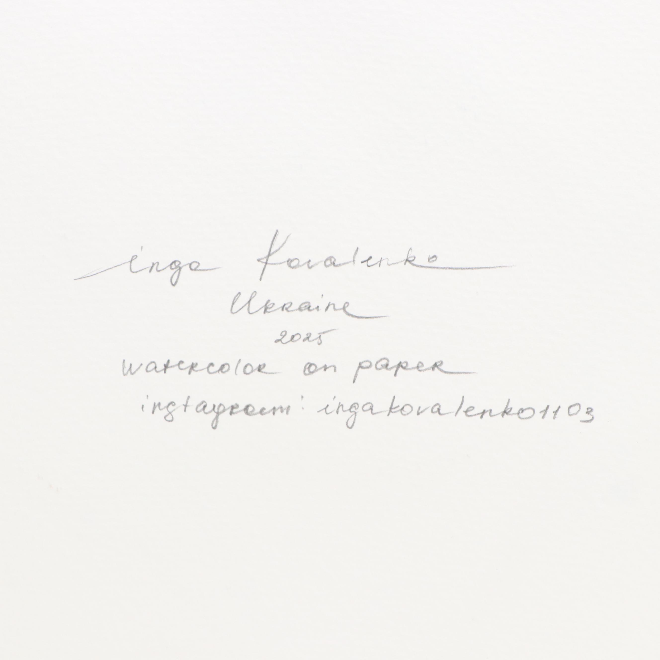 Inga Kovalenko Watercolor Painting of a Bird, 2025