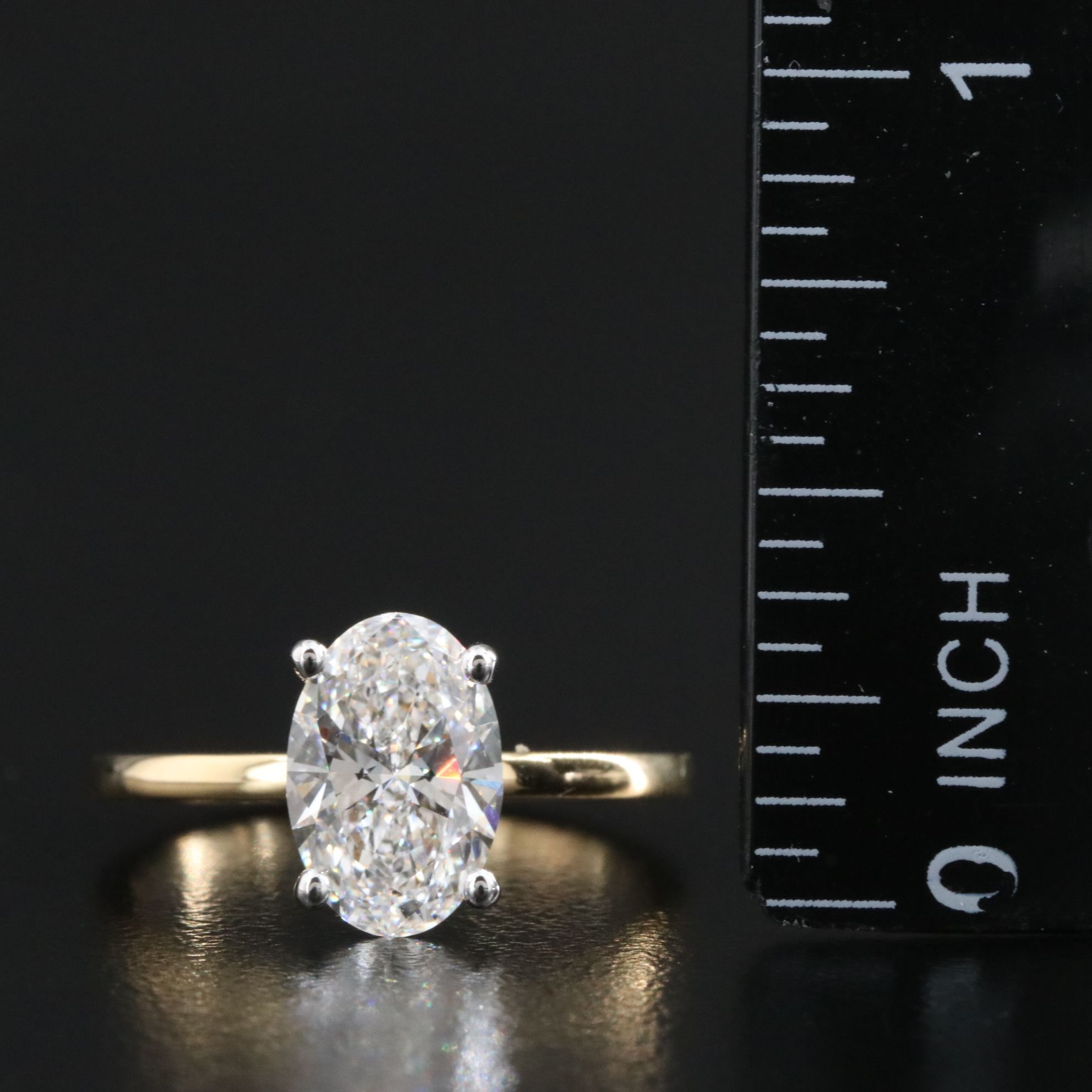 14K 1.65 CT Lab Grown Diamond Solitaire Ring with IGI Report