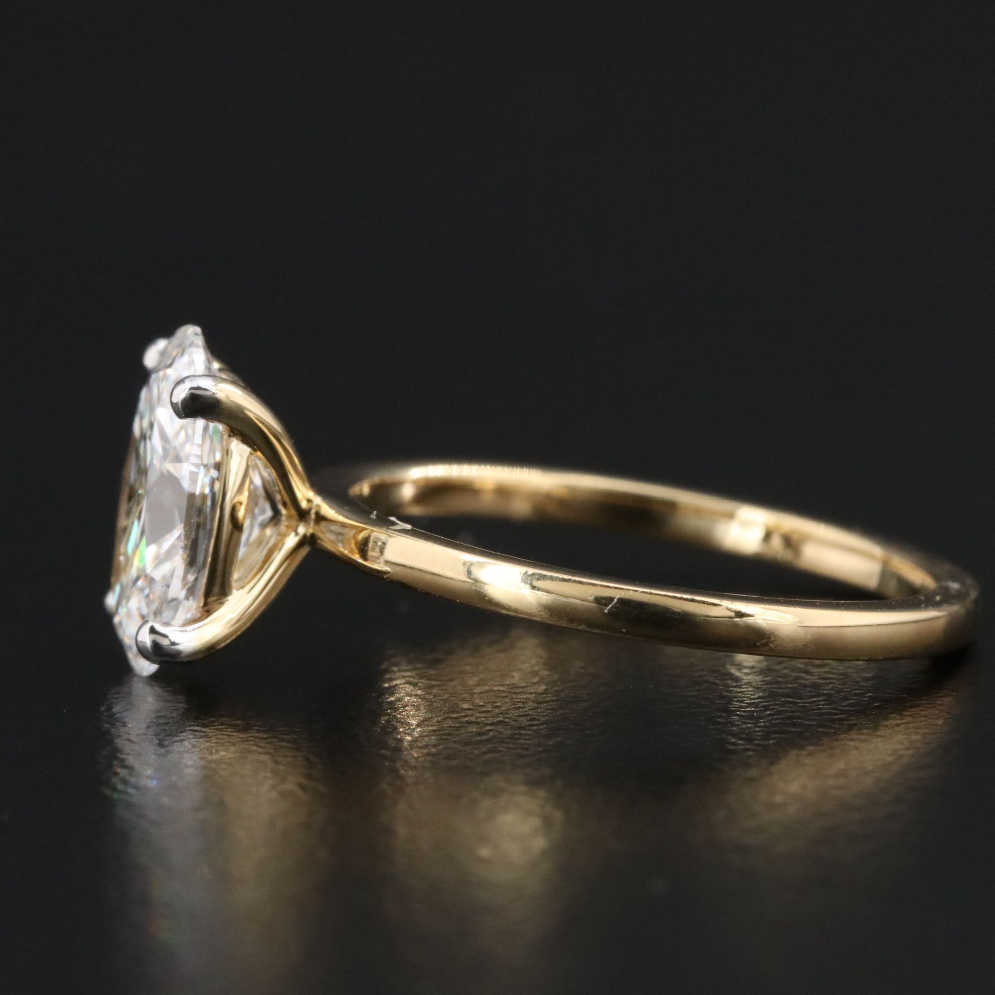 14K 1.65 CT Lab Grown Diamond Solitaire Ring with IGI Report