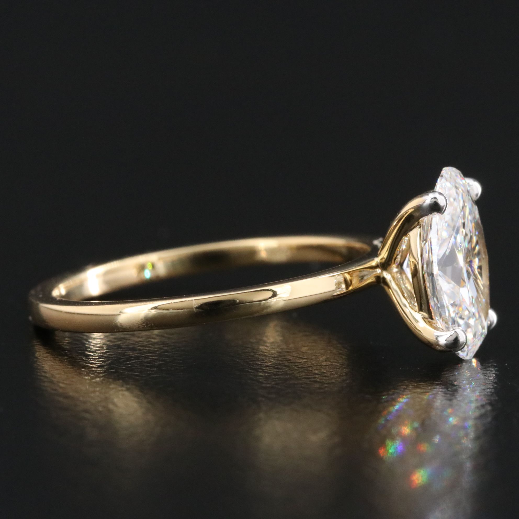 14K 1.65 CT Lab Grown Diamond Solitaire Ring with IGI Report