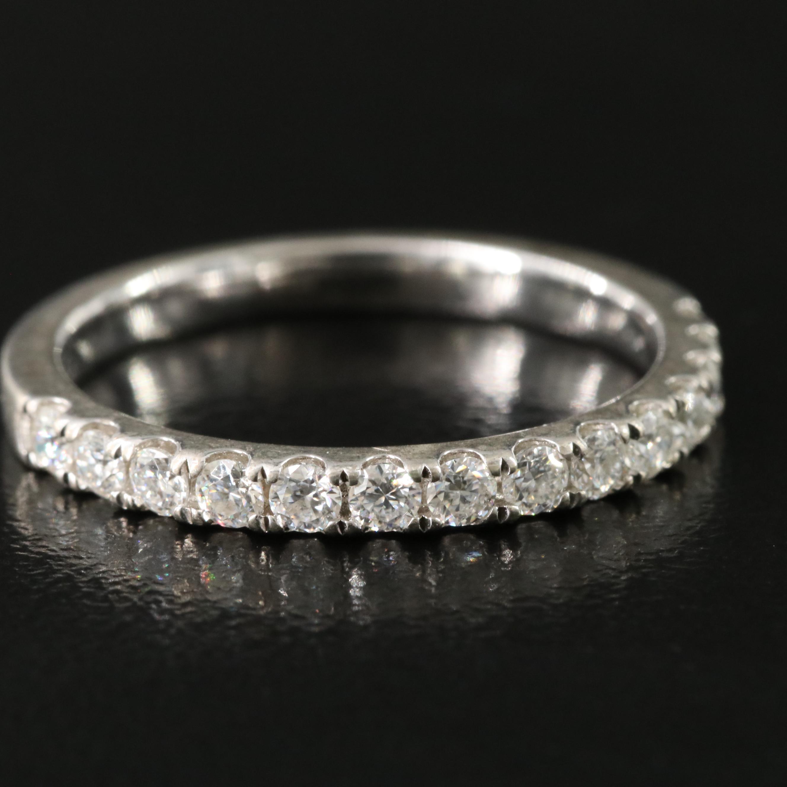 Sterling Moissanite Band