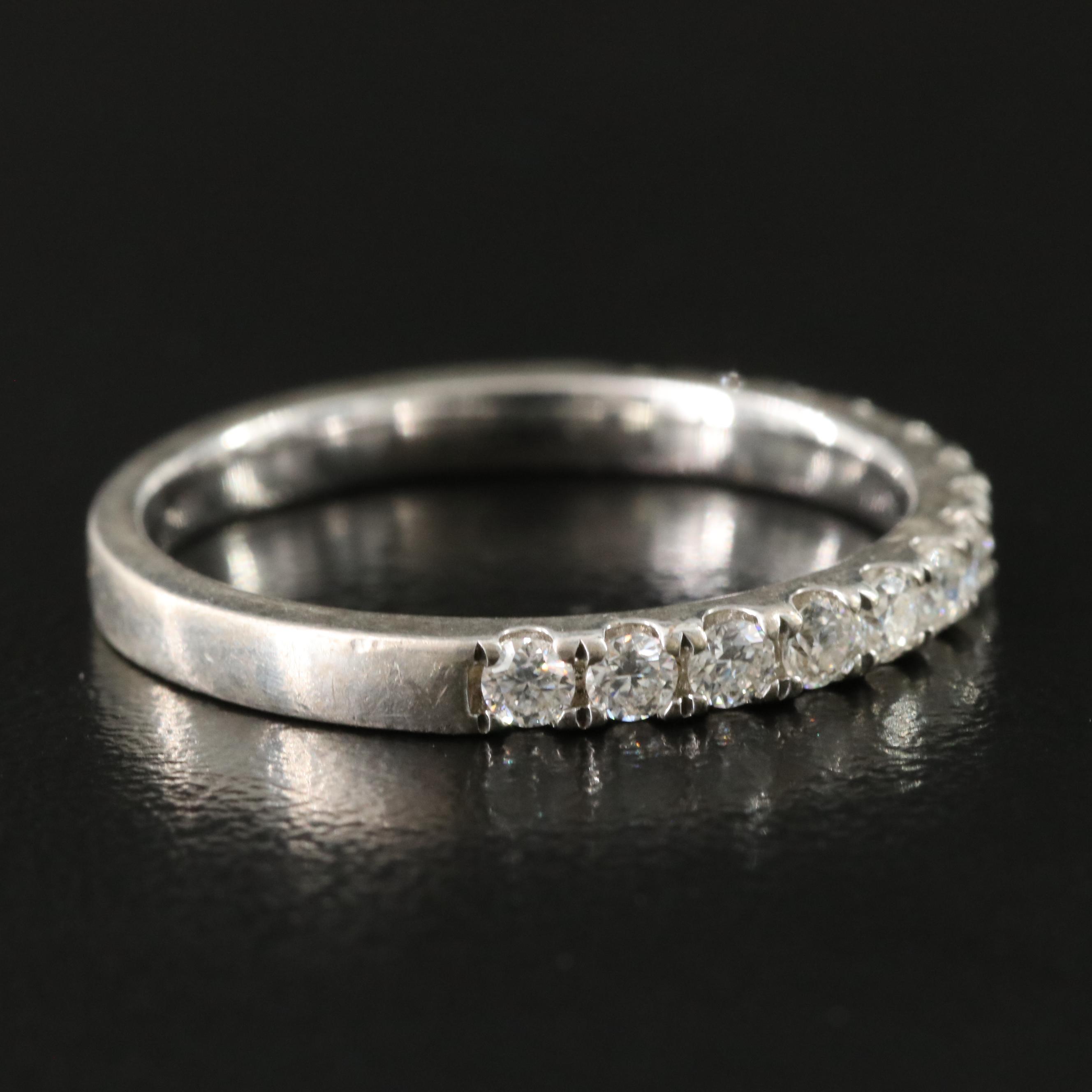 Sterling Moissanite Band