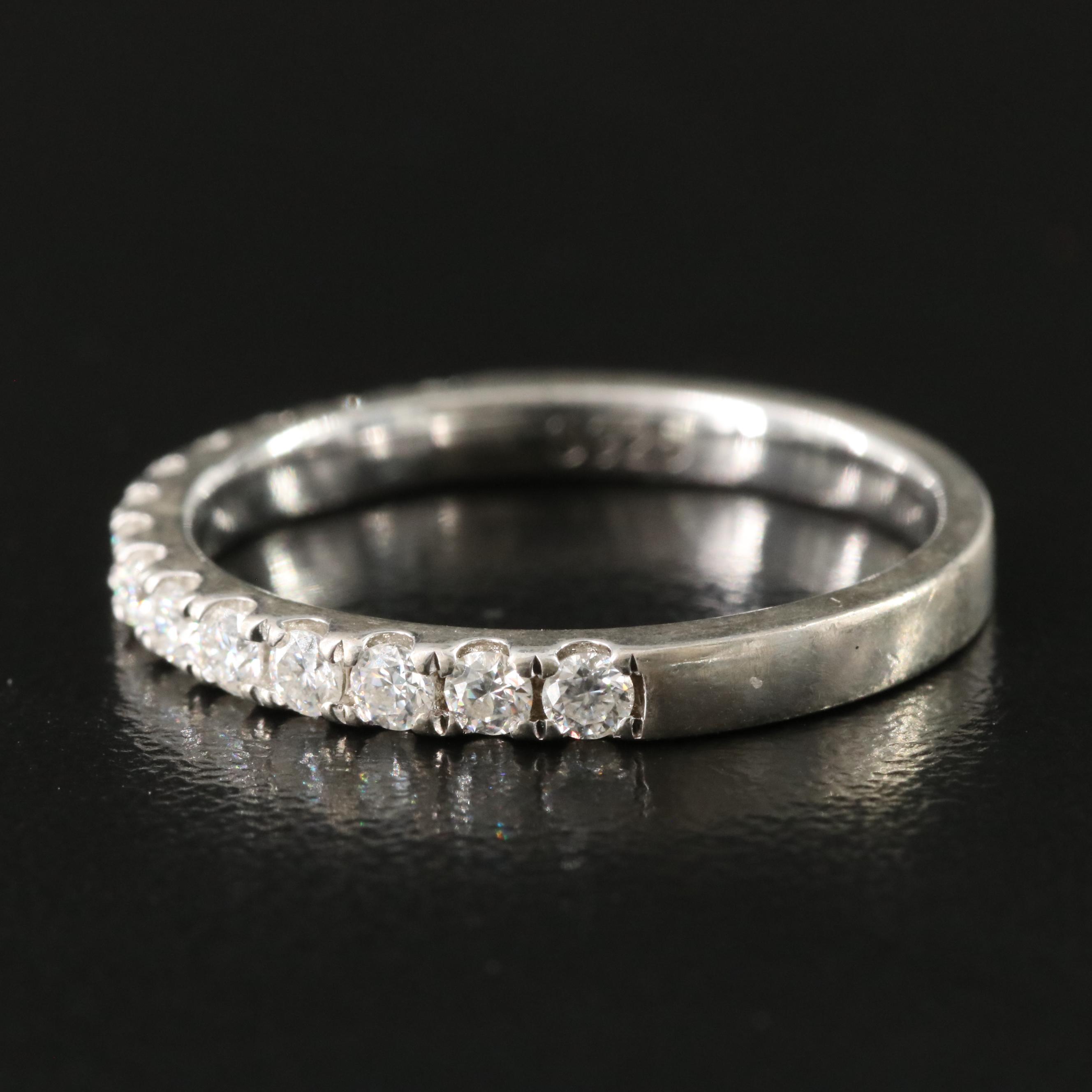 Sterling Moissanite Band