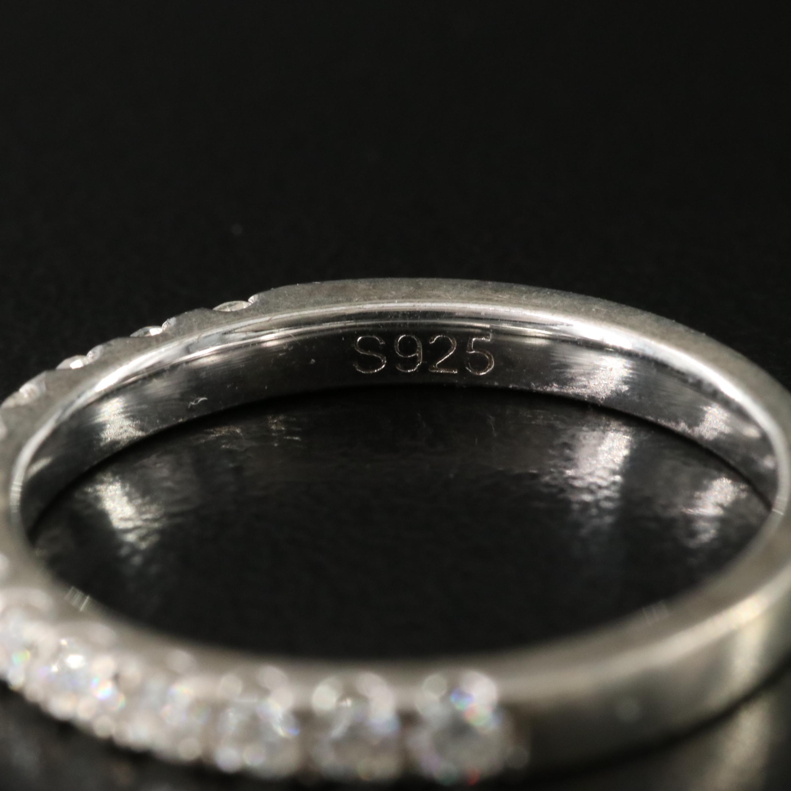 Sterling Moissanite Band