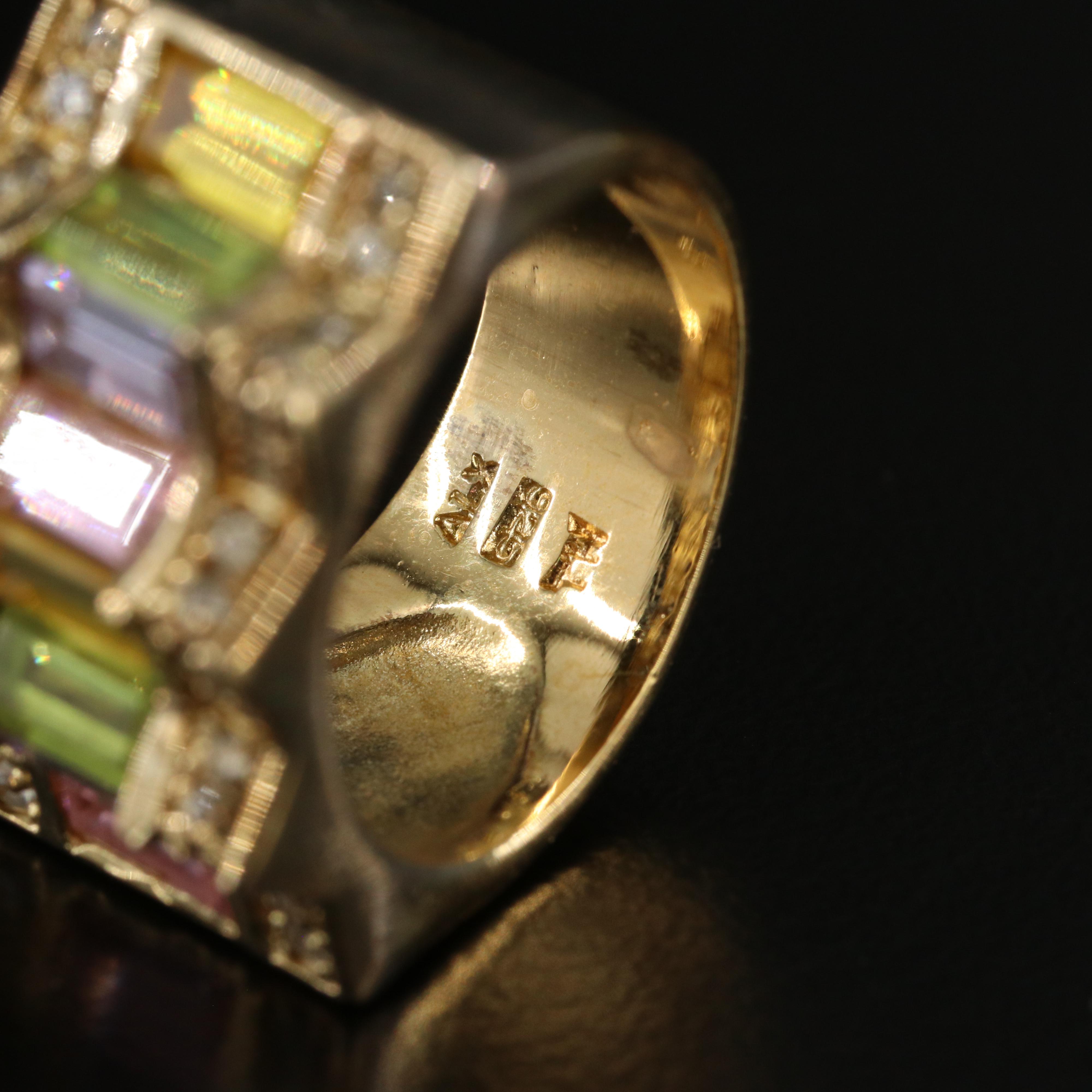 Sterling Emerald, Diamond, Citrine and CZ Earrings and Rings