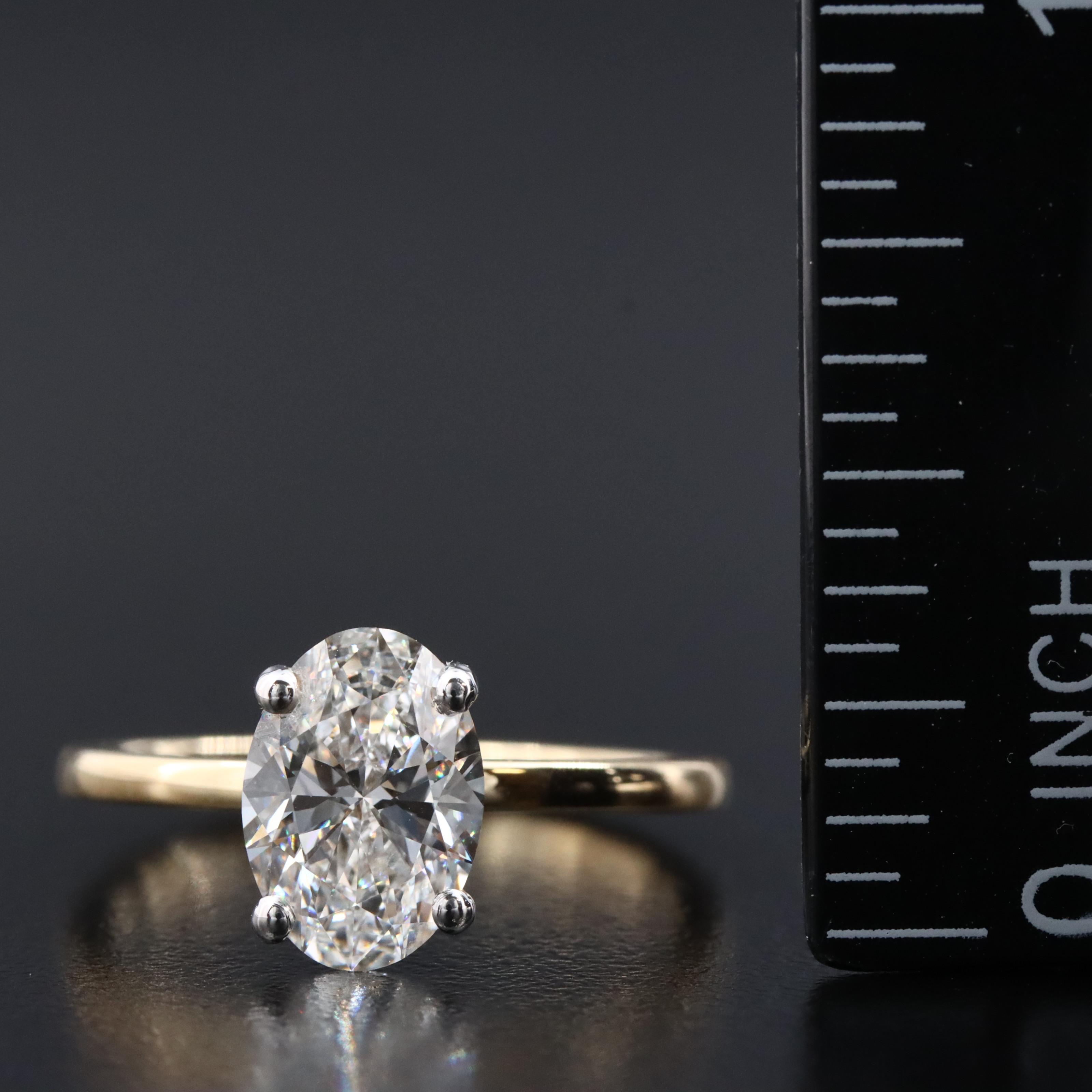 14K 1.56 CT Lab Grown Diamond Solitaire Ring with IGI Report
