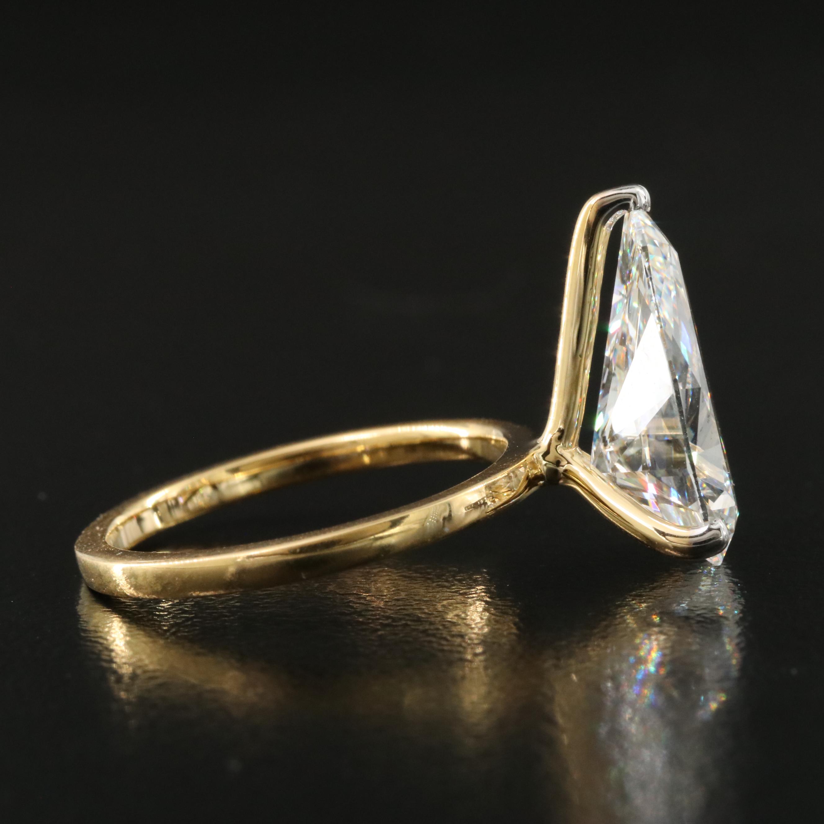 18K 4.35 CT Lab Grown Diamond Solitaire Ring with IGI Report