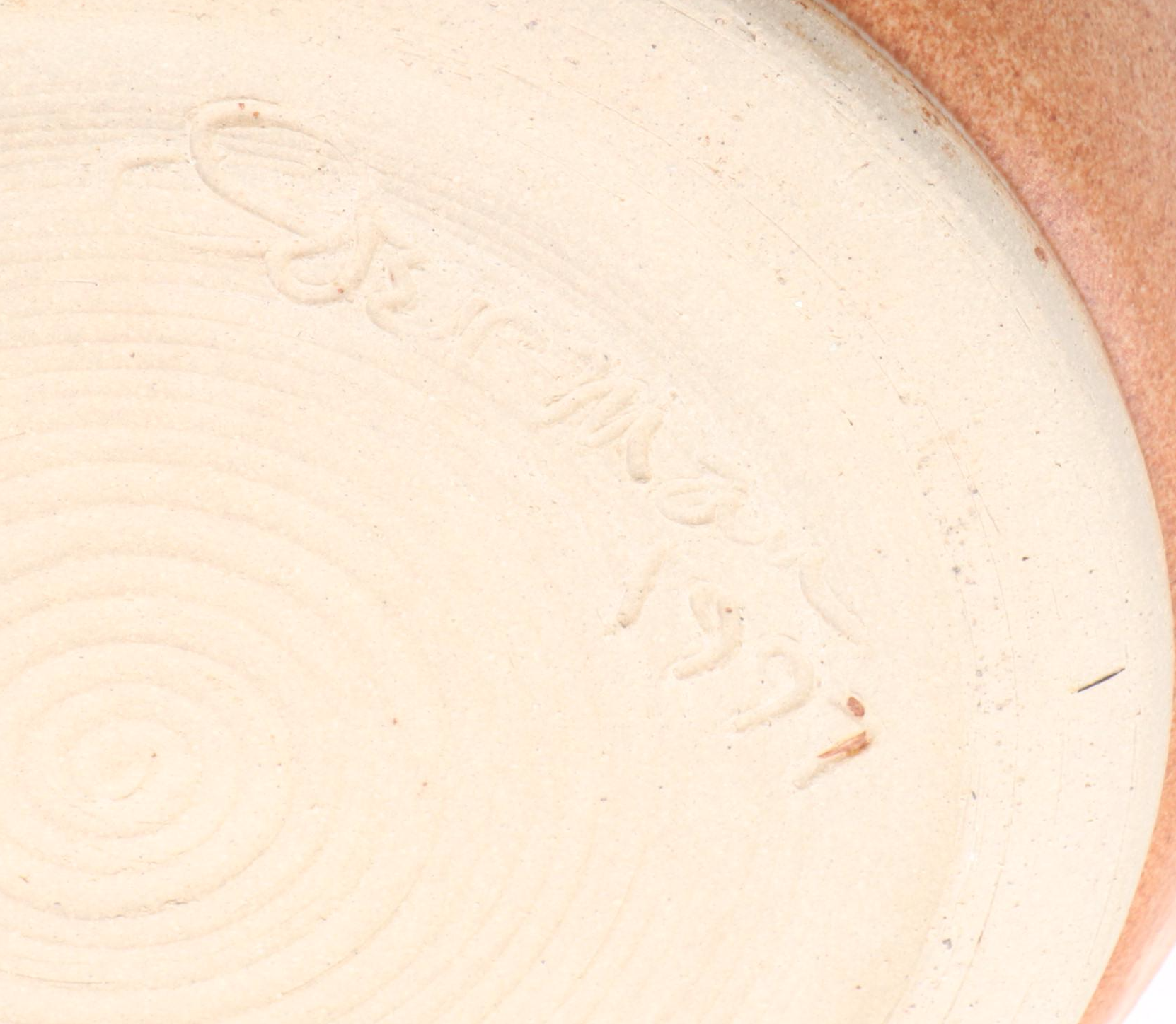 Dick Overman Studio Pottery Stoneware Lidded Vessel, 1977