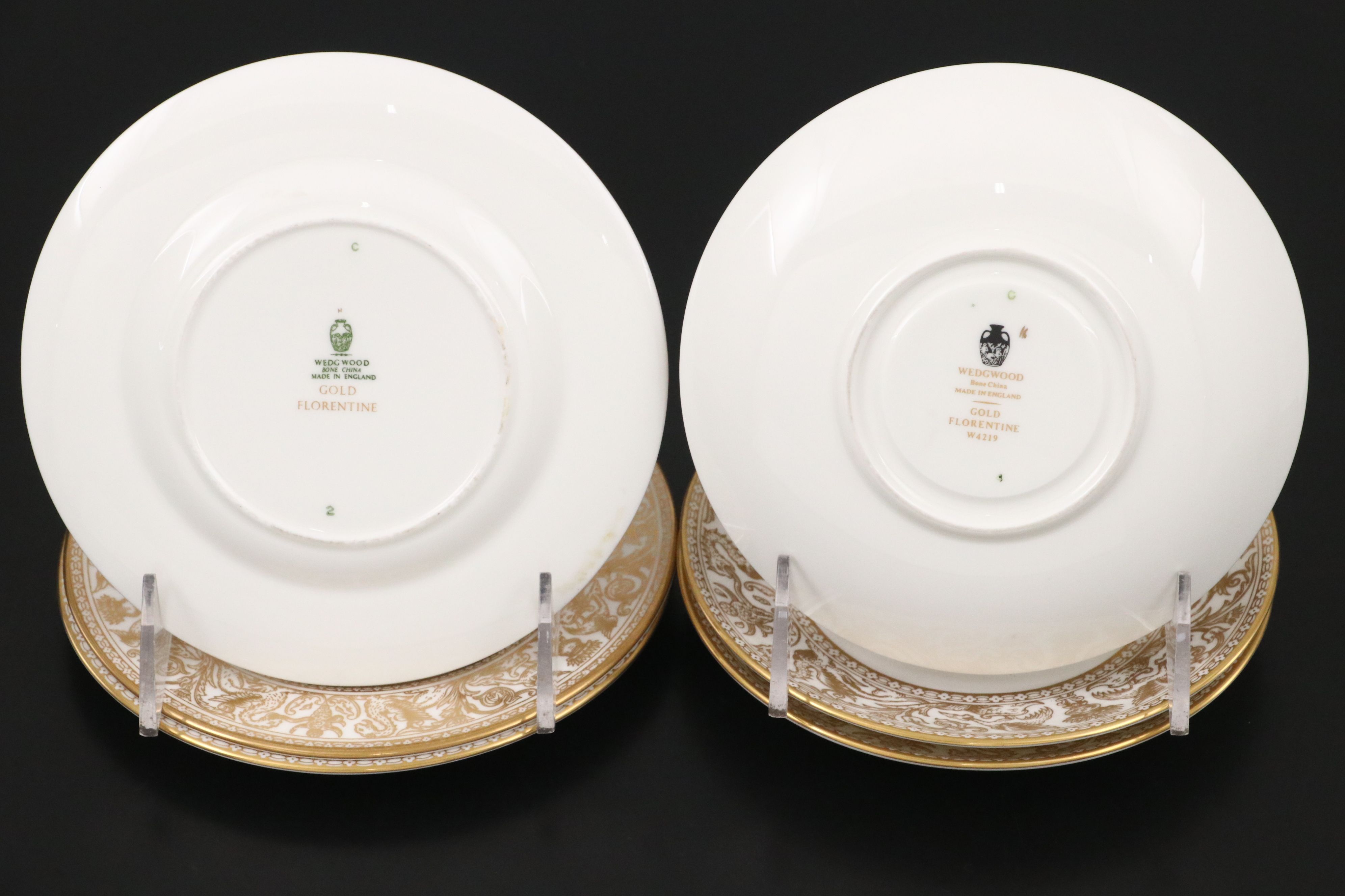 Wedgwood "Gold Florentine" Bone China Dinnerware, Mid to Late 20th Century