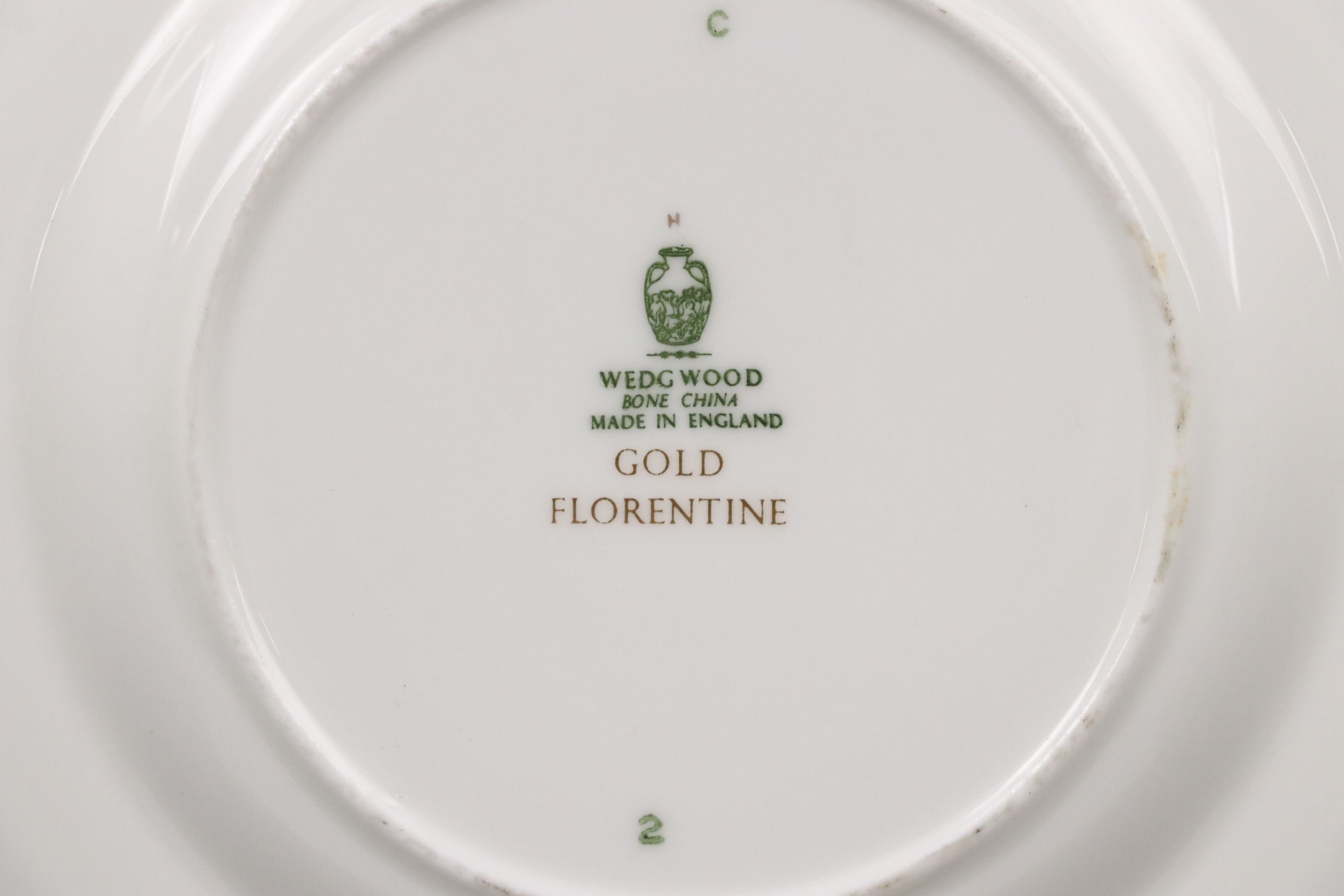 Wedgwood "Gold Florentine" Bone China Dinnerware, Mid to Late 20th Century
