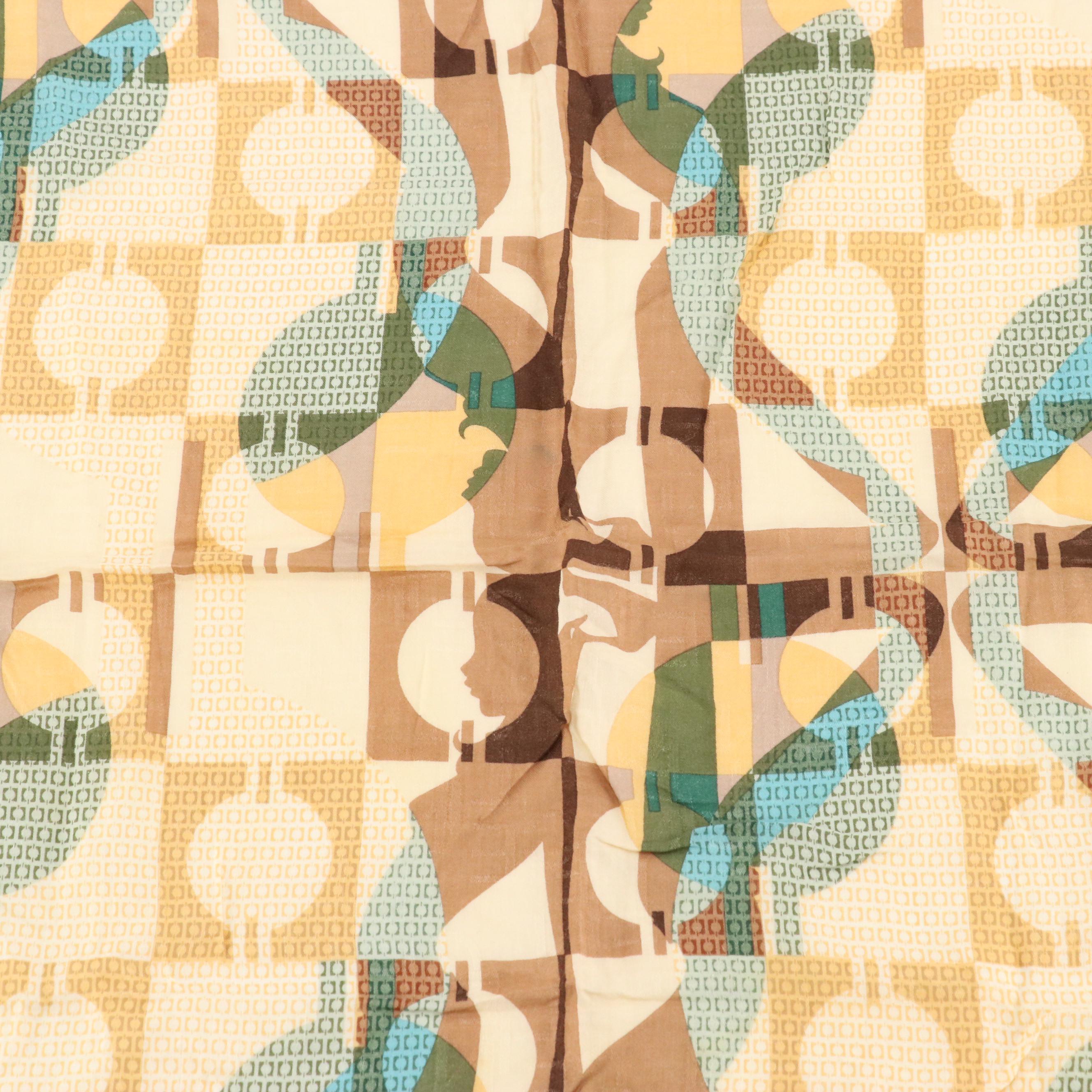 Celine Geometric Woman Printed Handkerchief