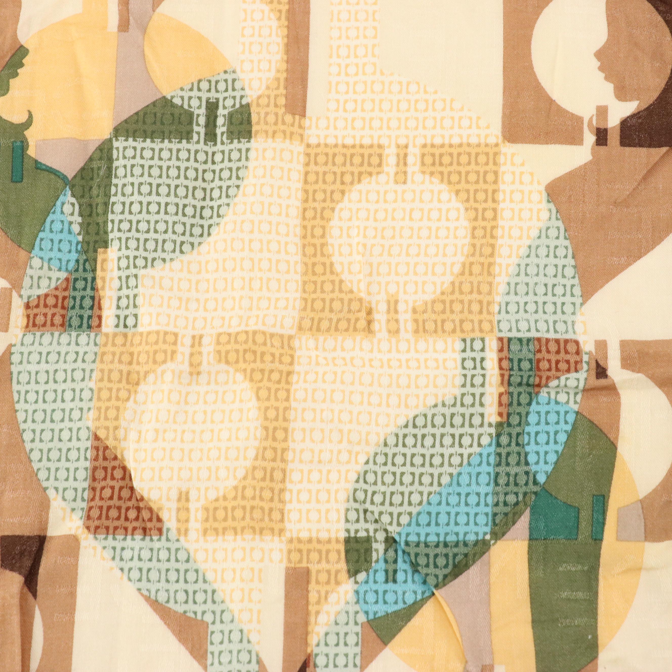 Celine Geometric Woman Printed Handkerchief