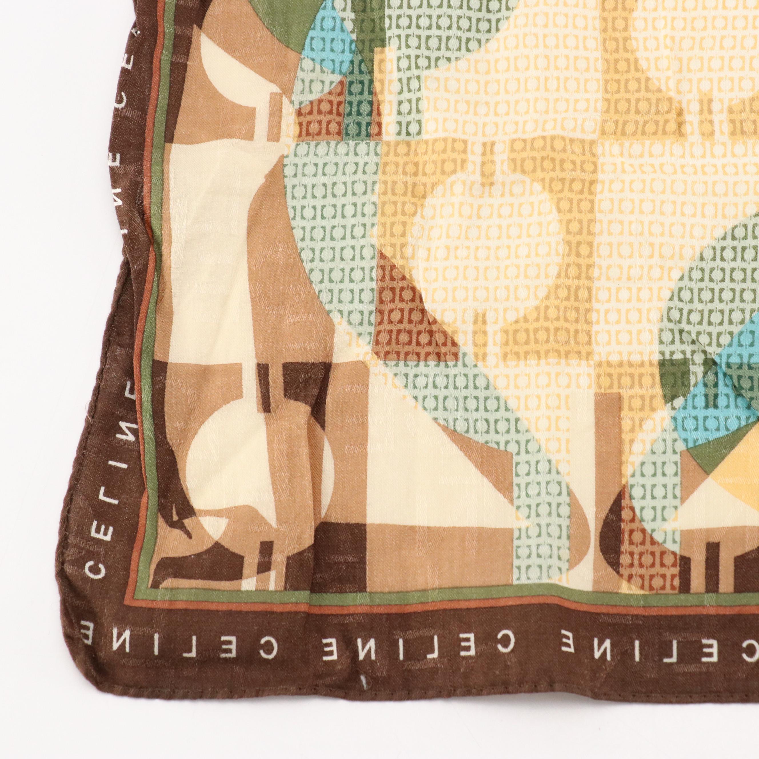 Celine Geometric Woman Printed Handkerchief