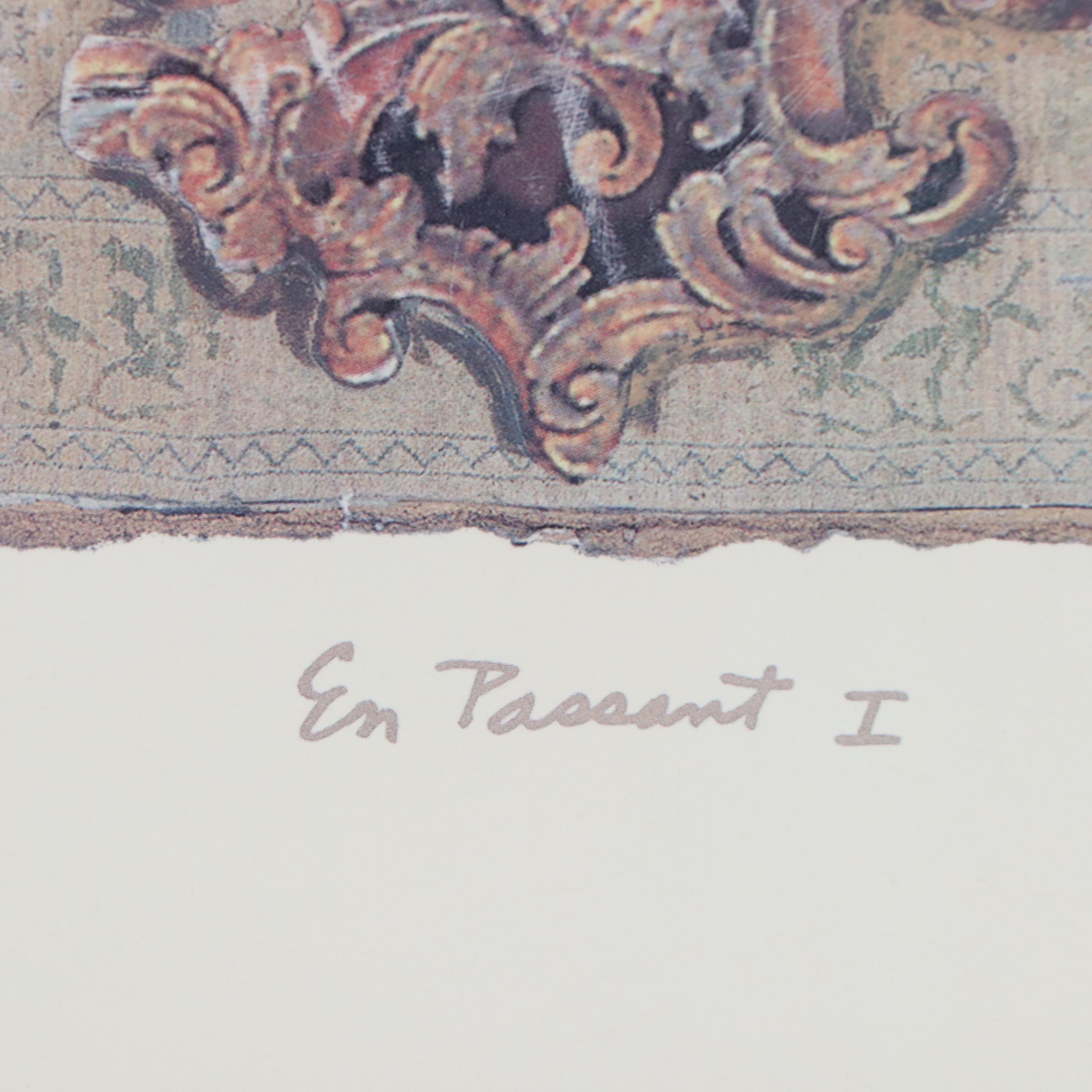 After Charlene Winterle Olson Floral Still Offest Lithograph "En Passant I"