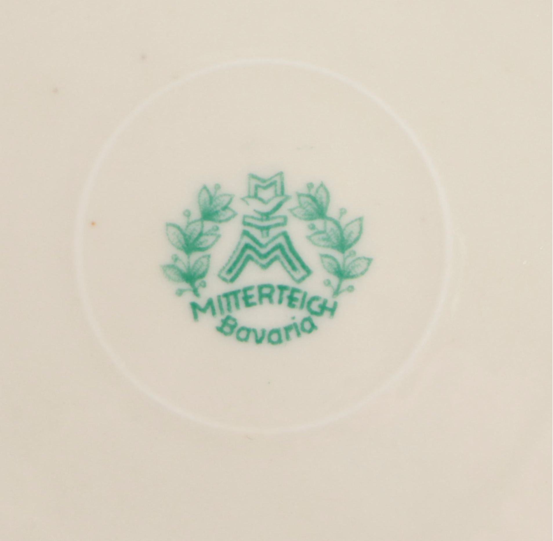 Mitterteich Floral Silver Rimmed Porcelain Dinnerware, Early to Mid-20th C.