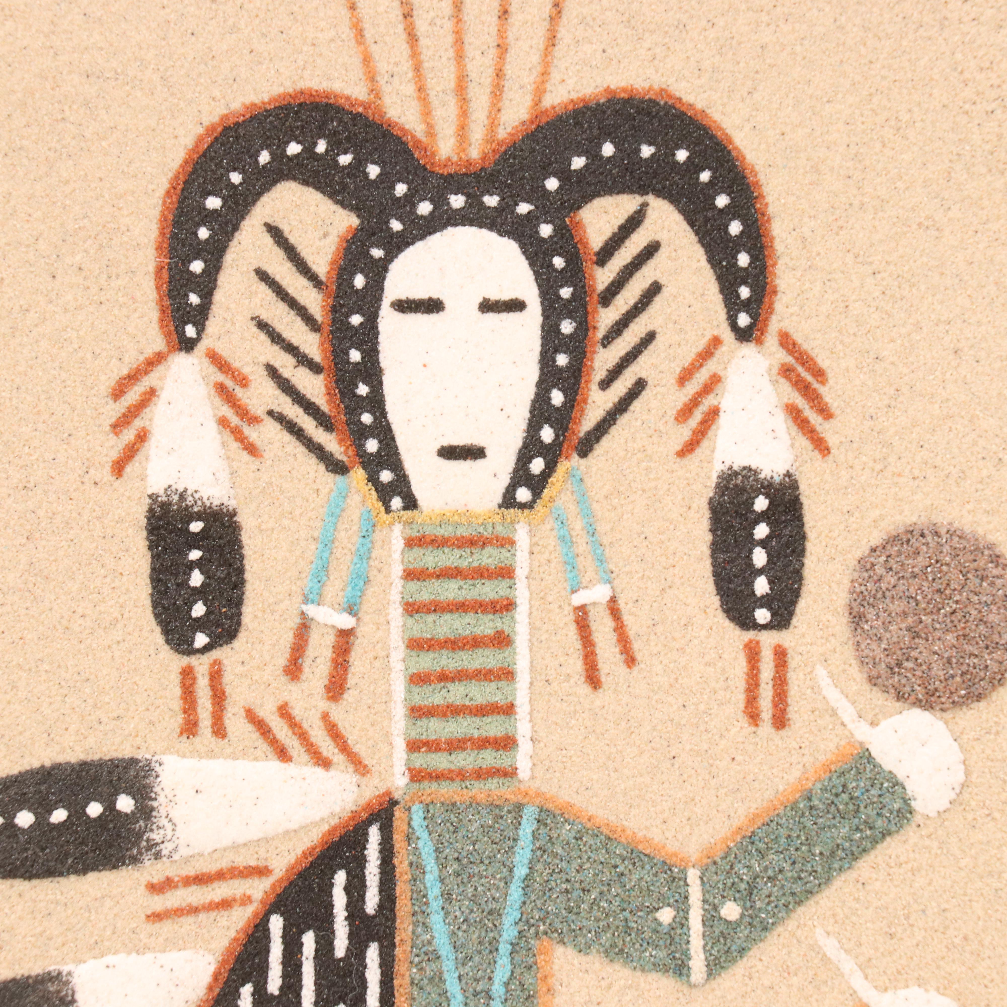 Rosabelle Ben Navajo Sand Painting "Hunchback Yei Be Chai"