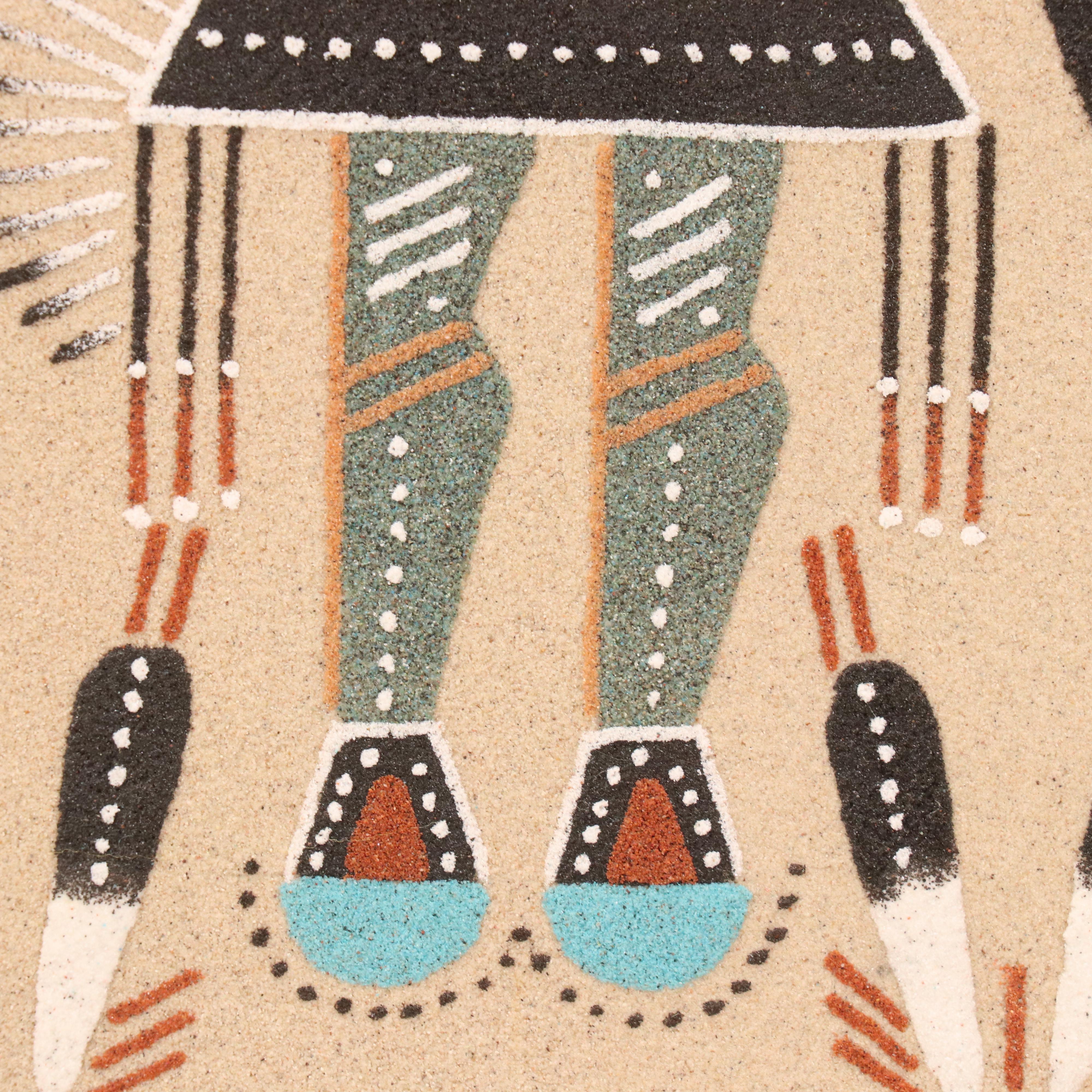 Rosabelle Ben Navajo Sand Painting "Hunchback Yei Be Chai"