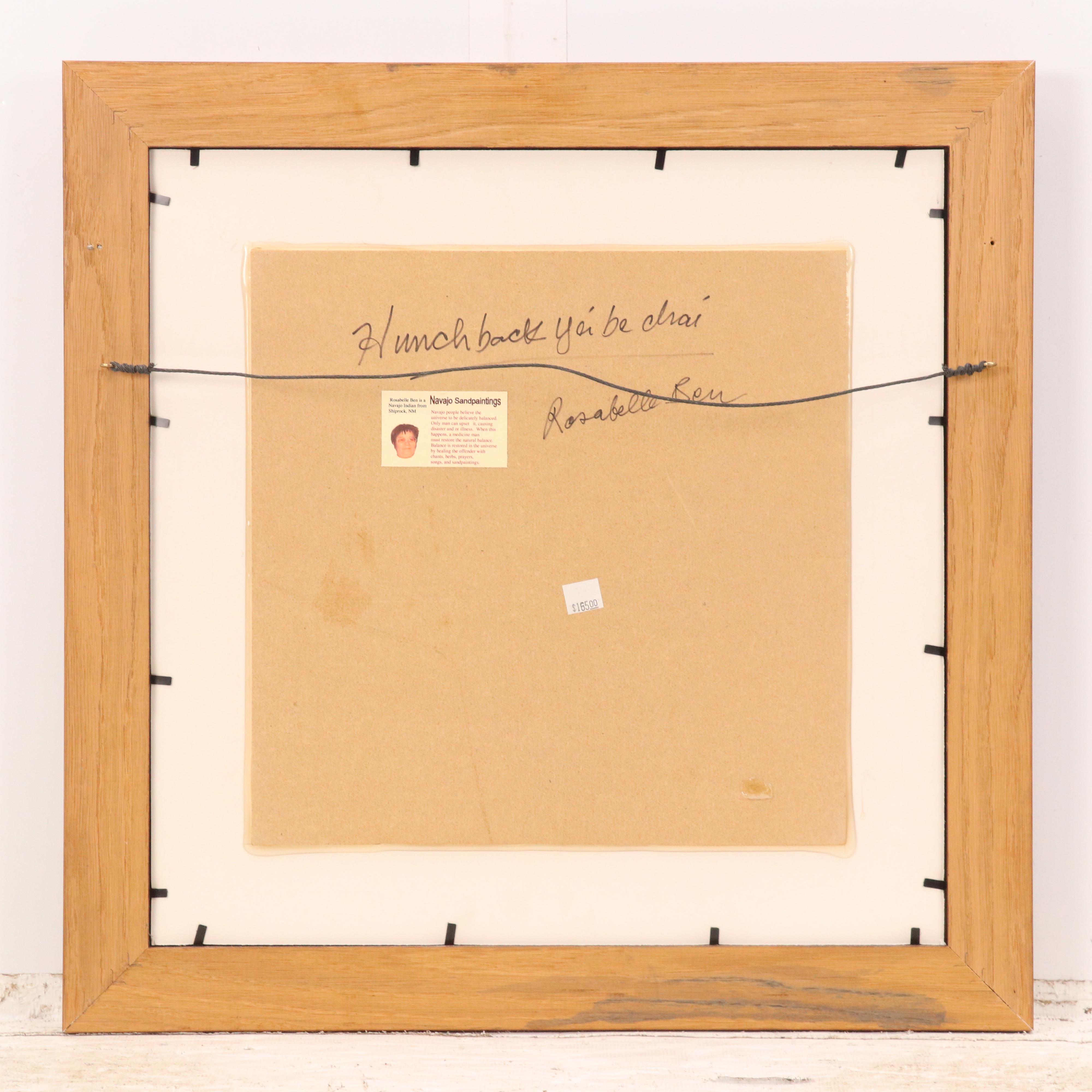 Rosabelle Ben Navajo Sand Painting "Hunchback Yei Be Chai"